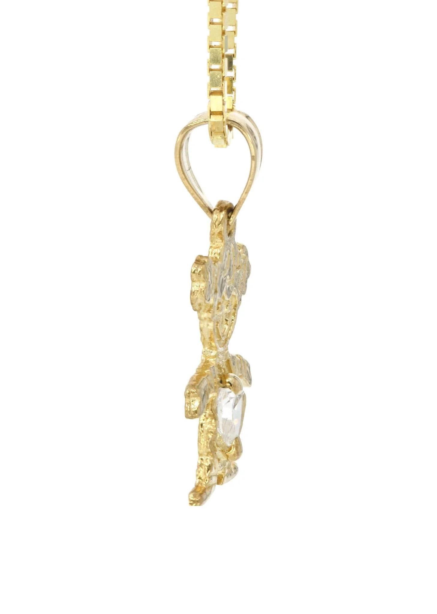 10K Yellow Gold Box  Children Necklace | Appx. 7.8 Grams - Image 4