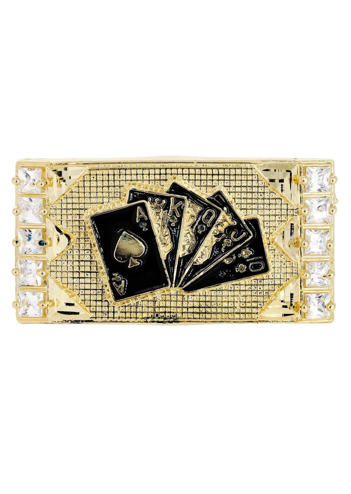 Cards 10K Gold Mens Ring | 13.8 Grams