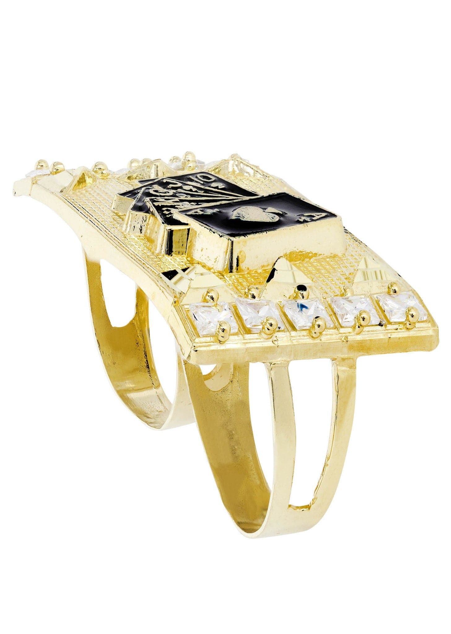 Cards 10K Gold Mens Ring | 13.8 Grams - Image 3