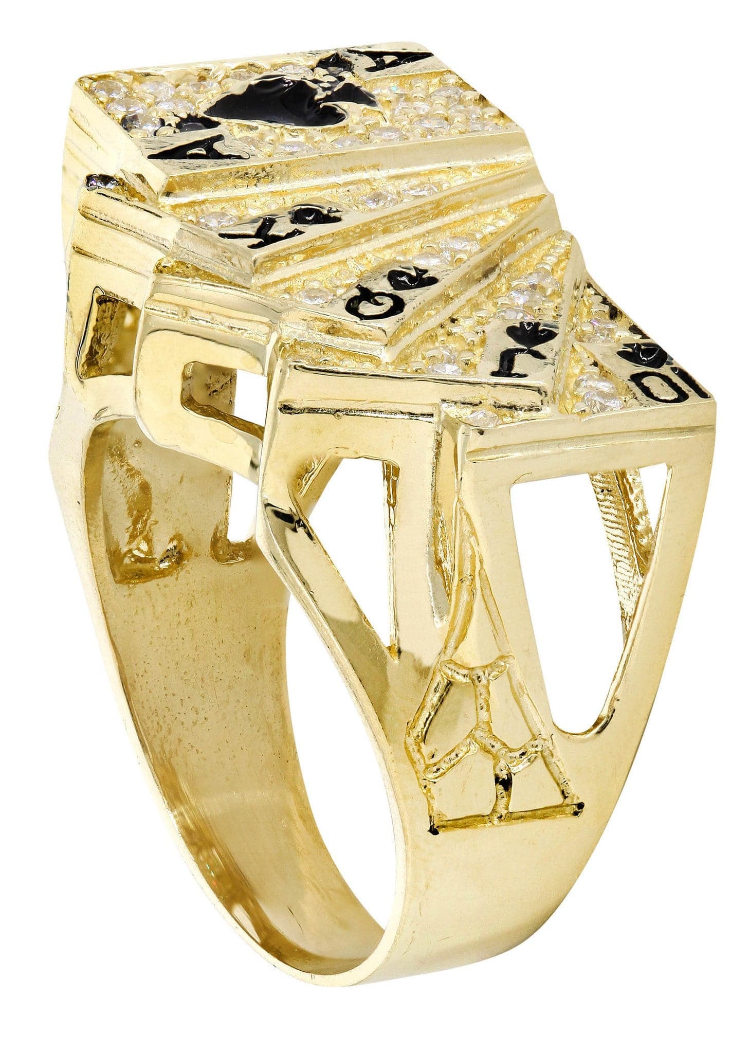 Cards 10K Gold Mens Ring | 9.9 Grams - Image 3