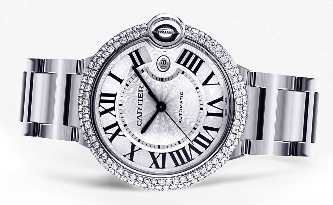 Diamond Cartier Ballon Bleu | Stainless Steel | 42 Mm - Image 4