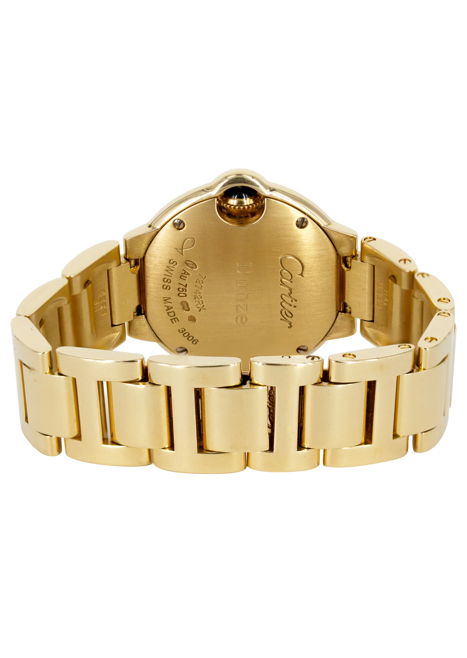 CARTIER DIAMOND BALLON BLEU WATCH IN 18K GOLD | SILVER DIAMOND DIAL | 36 MM - Image 2