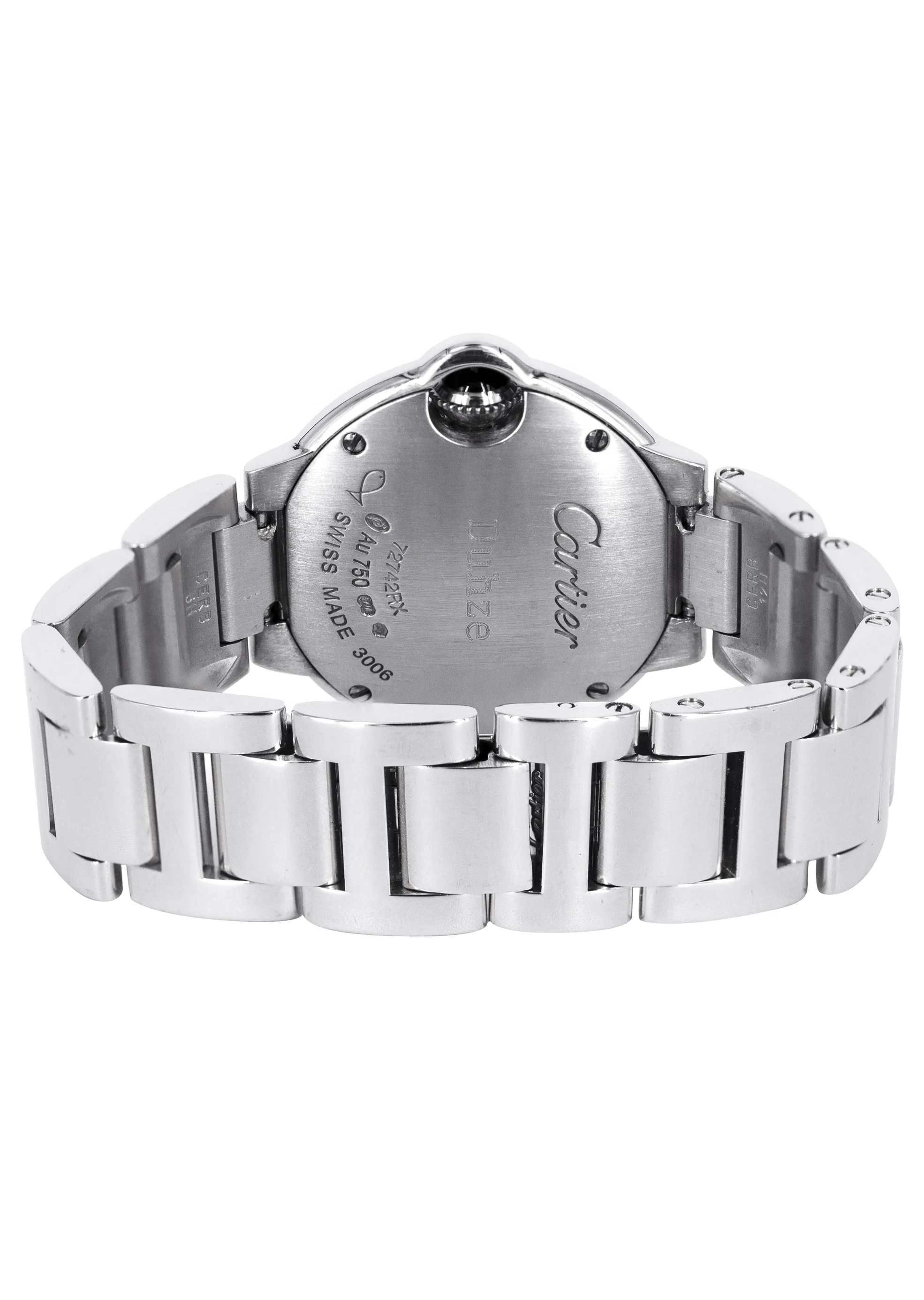 CARTIER DIAMOND BALLON BLEU WATCH IN 18K WHITE GOLD| DIAMOND BEZEL | WHITE ROMAN DIAL | 36 MM - Image 2