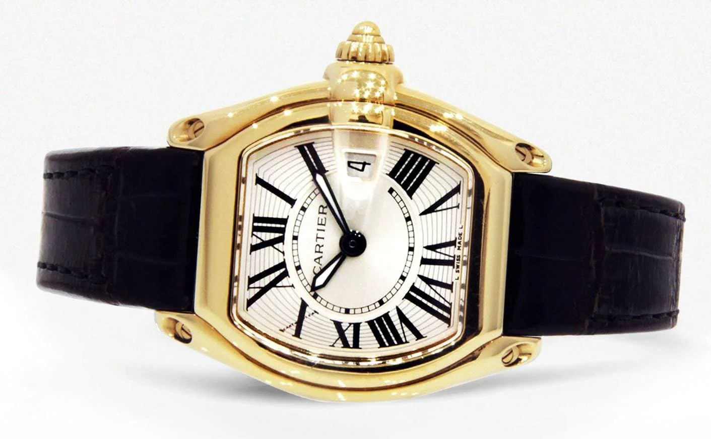 Cartier Roadster Watch For Women | 18K Yellow Gold | 31 Mm - Image 4
