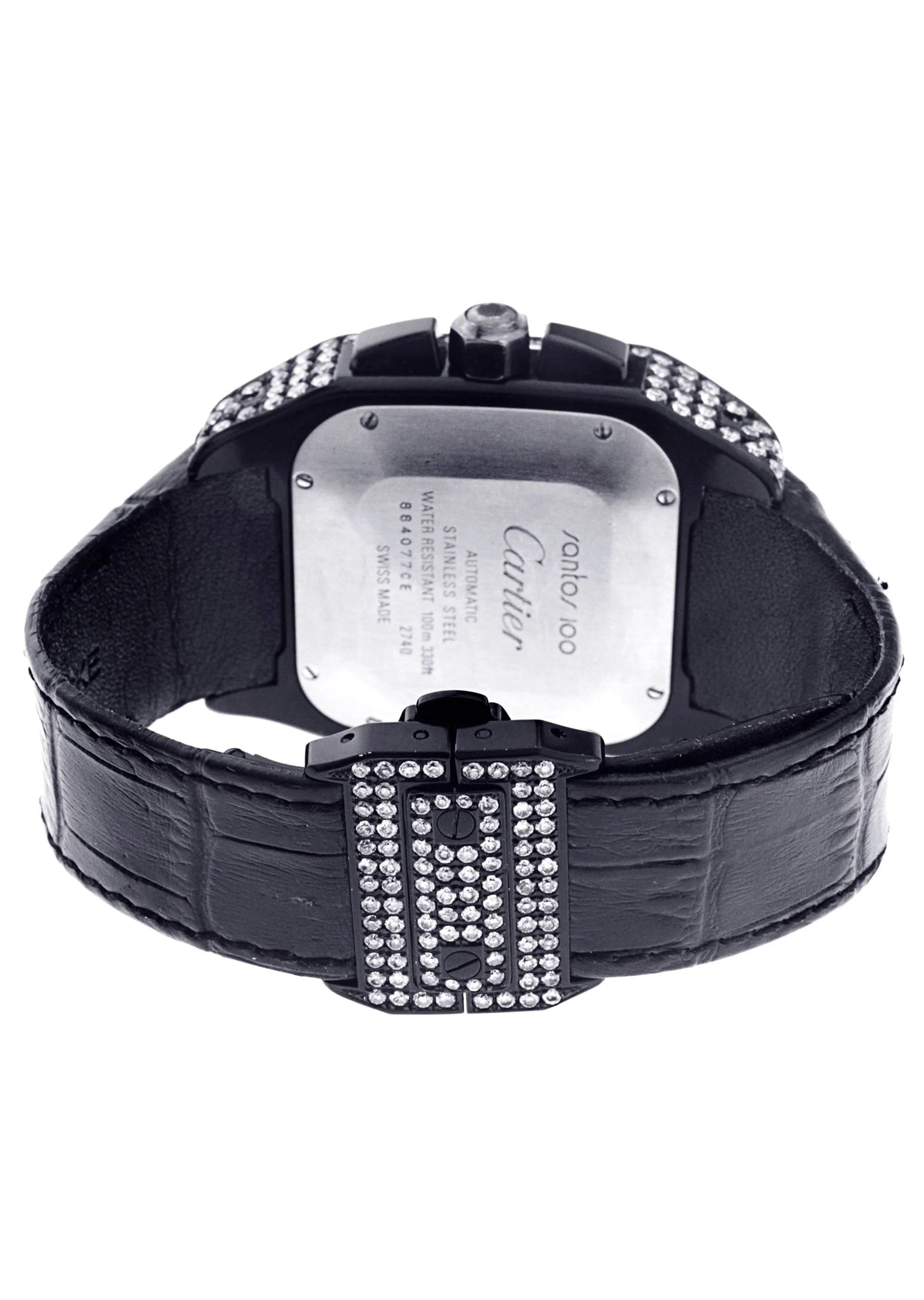 Diamond Cartier Santos 100 | Stainless Steel | 40 Mm - Image 3