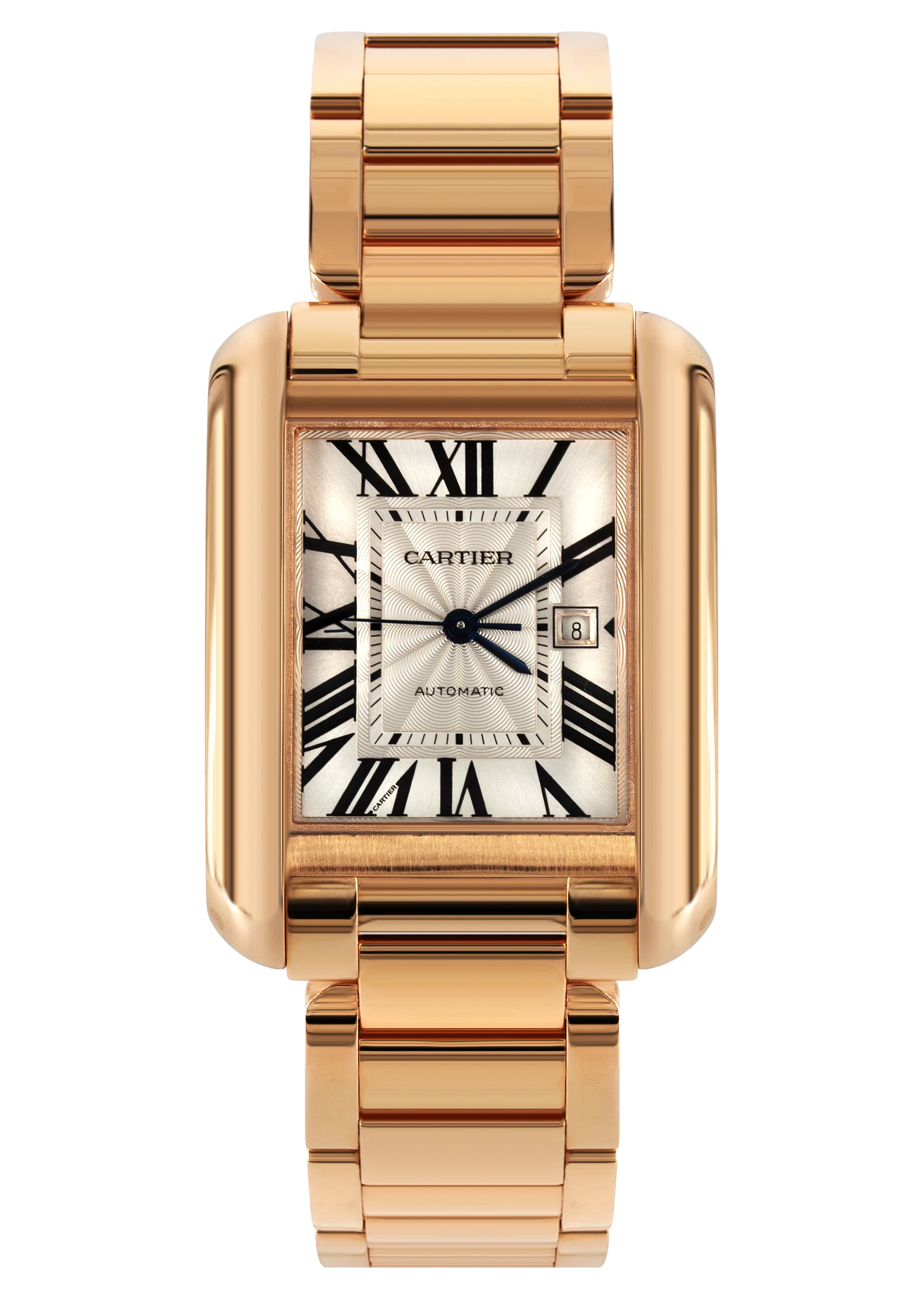CARTIER TANK ANGLAISE WATCH IN 18K ROSE GOLD | SILVER ROMAN DIAL | 39 MM
