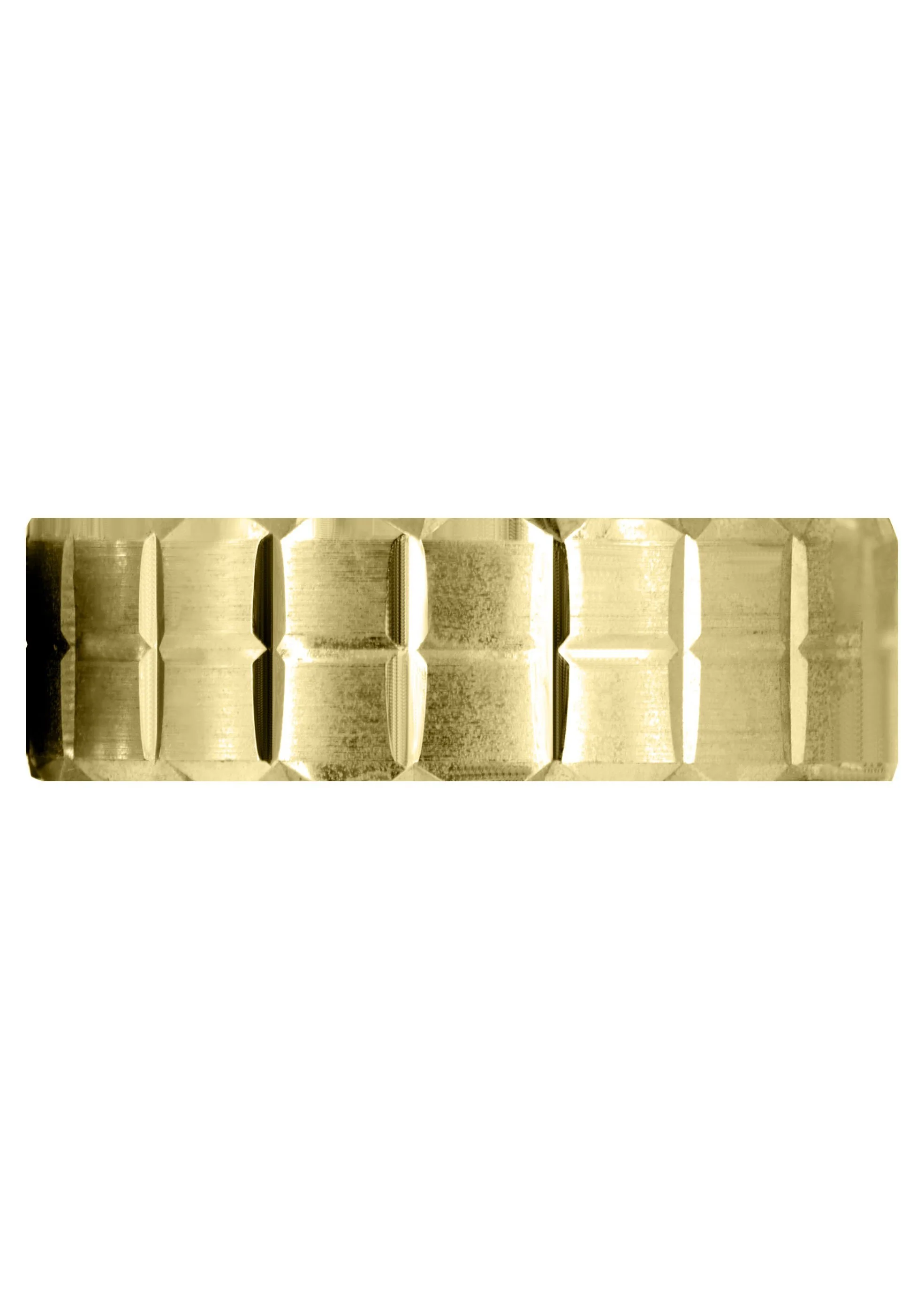 Yellow Gold Carved Diamond Cut Mens Wedding Band | Satin Finish (Jonathan) - Image 2