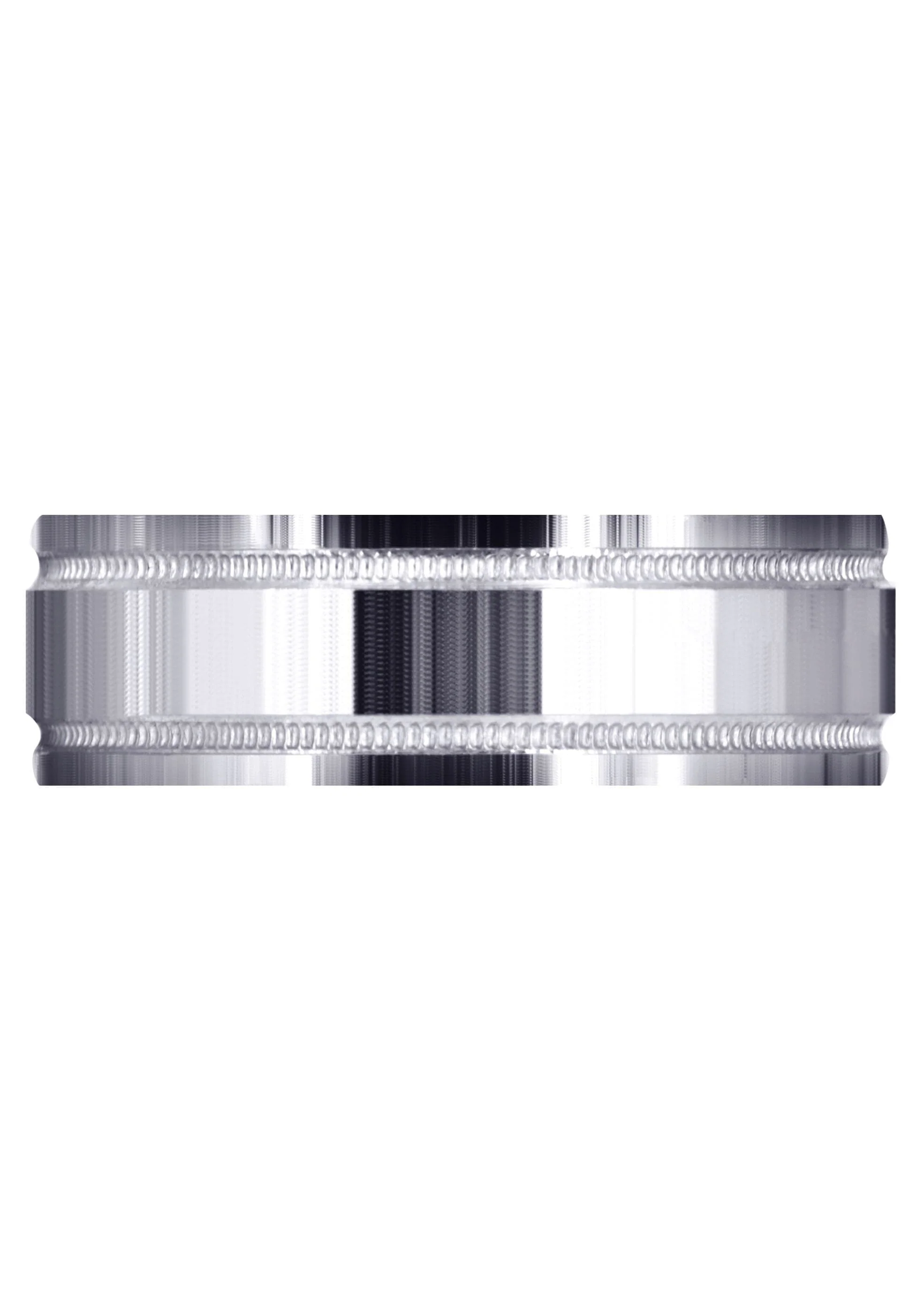 Carved Simple Mens Wedding Band | High Polish Finish (Michael) - Image 2