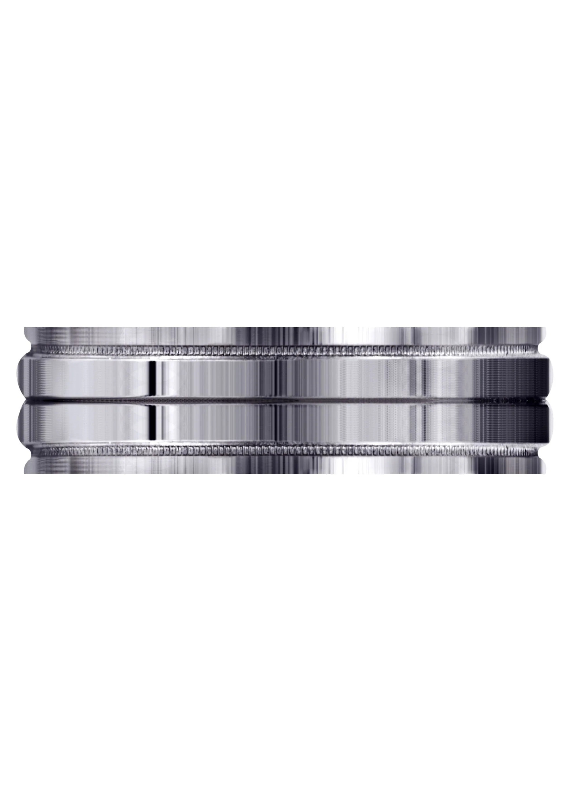 Carved Simple Mens Wedding Band | High Polish Finish (Ezra) - Image 2
