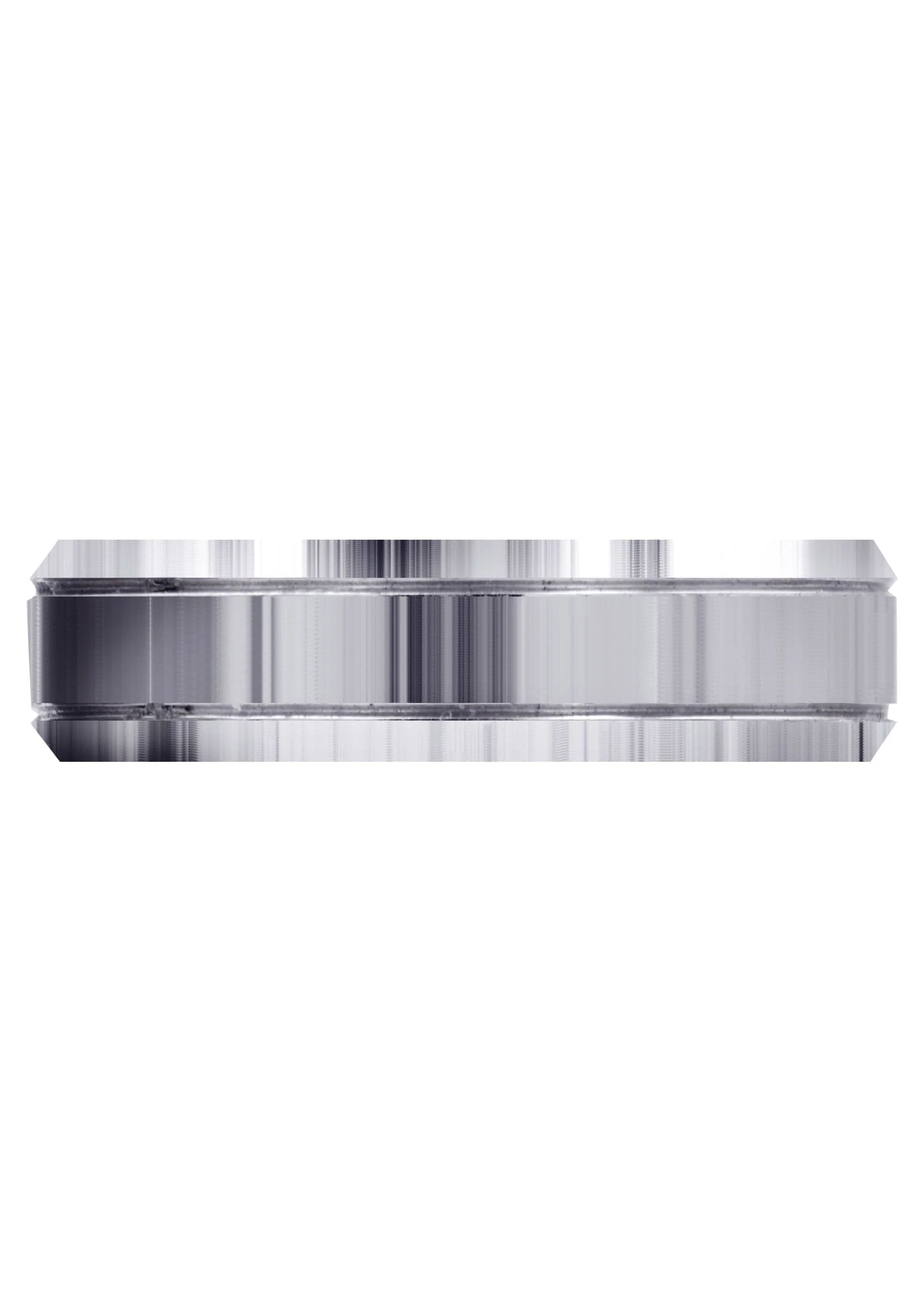 Carved Simple Mens Wedding Band | High Polish Finish (Cameron) - Image 2