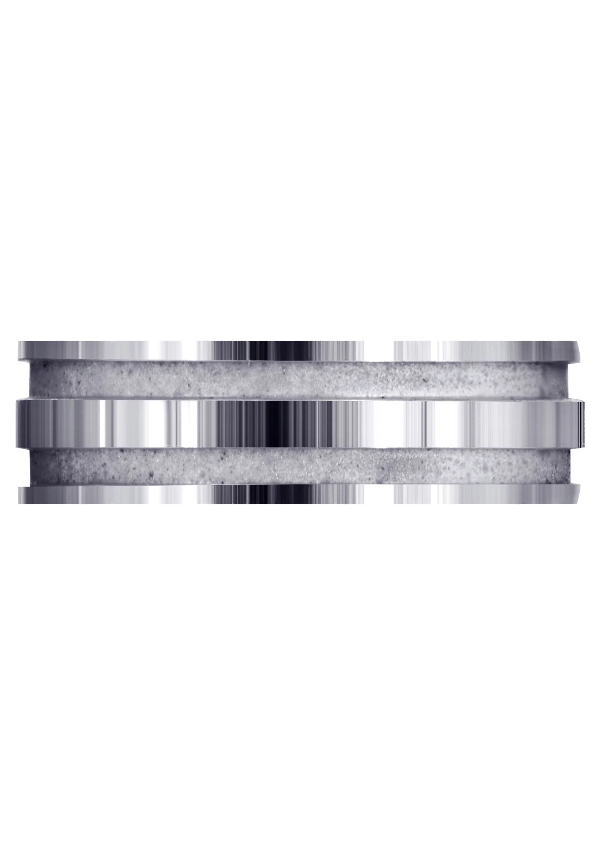 Carved Simple Mens Wedding Band | Sand Blast / High Polish Finish (Lucas) - Image 2