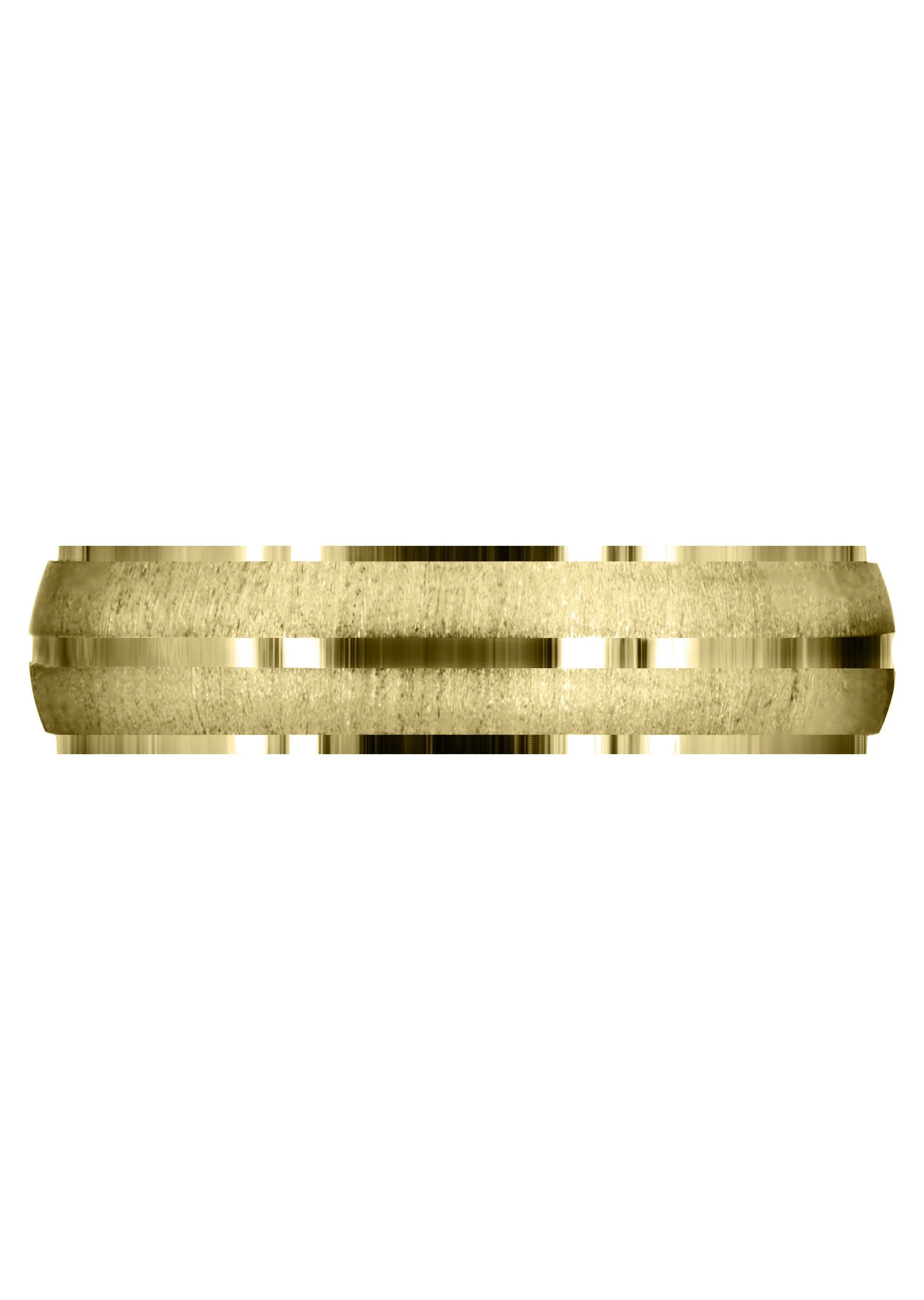 Yellow Gold Carved Simple Mens Wedding Band | Cross Satin Finish (Jordan) - Image 2