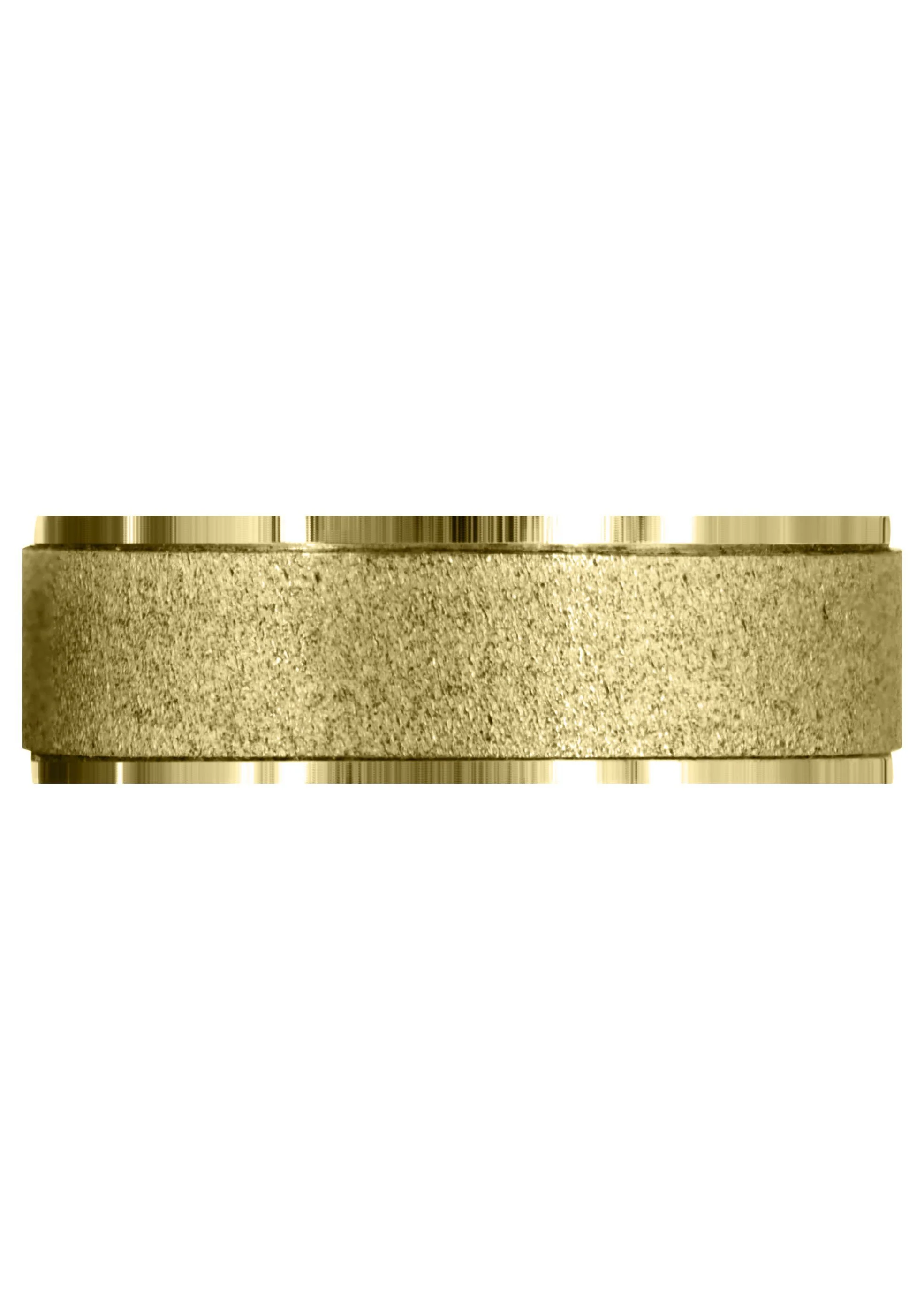 Yellow Gold Carved Simple Mens Wedding Band | Wire Matt Finish (Jayden) - Image 2