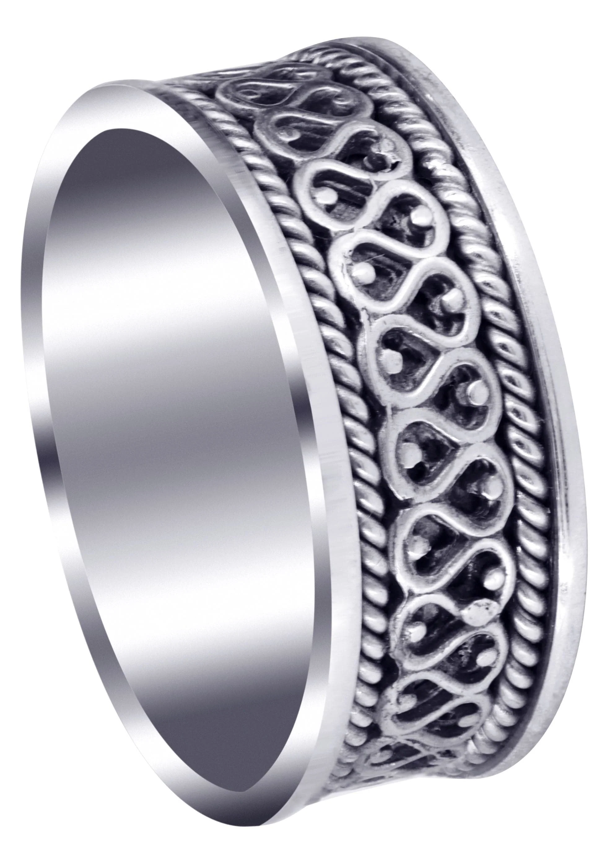 Celtic Unique Mens Wedding Band | High Polish Finish (Sean)