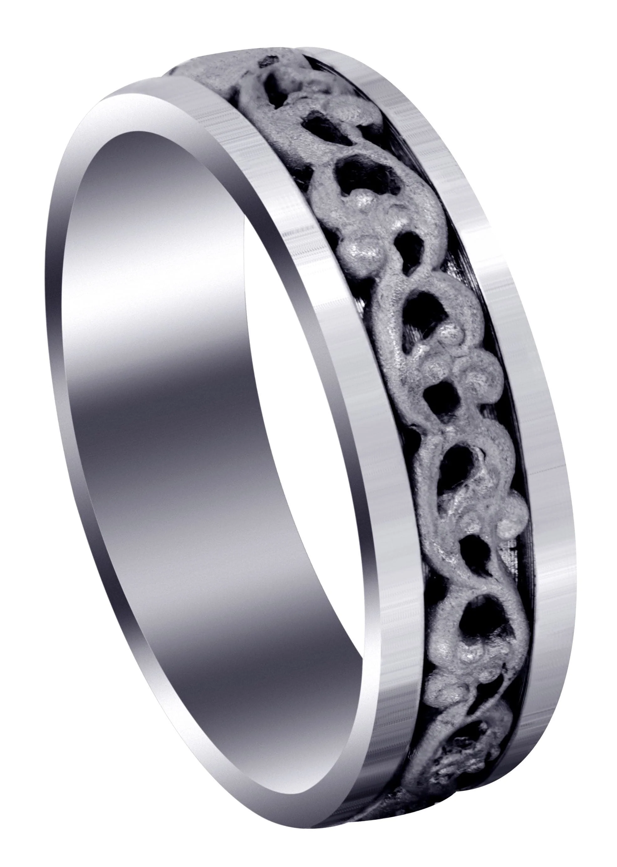 Celtic Mens Wedding Band | Sand Blast Finish (Everett)