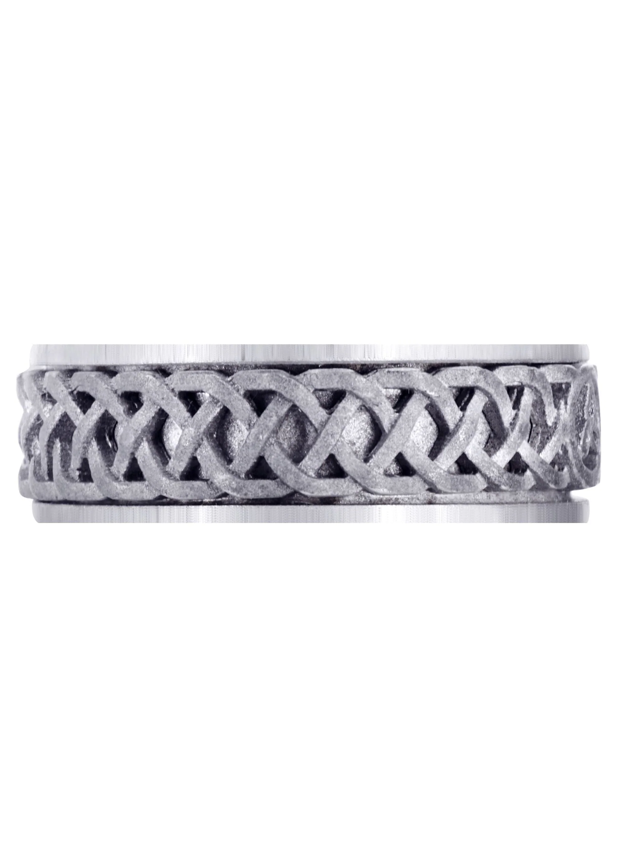 Celtic Mens Wedding Band | Sand Blast Finish (Cooper) - Image 2