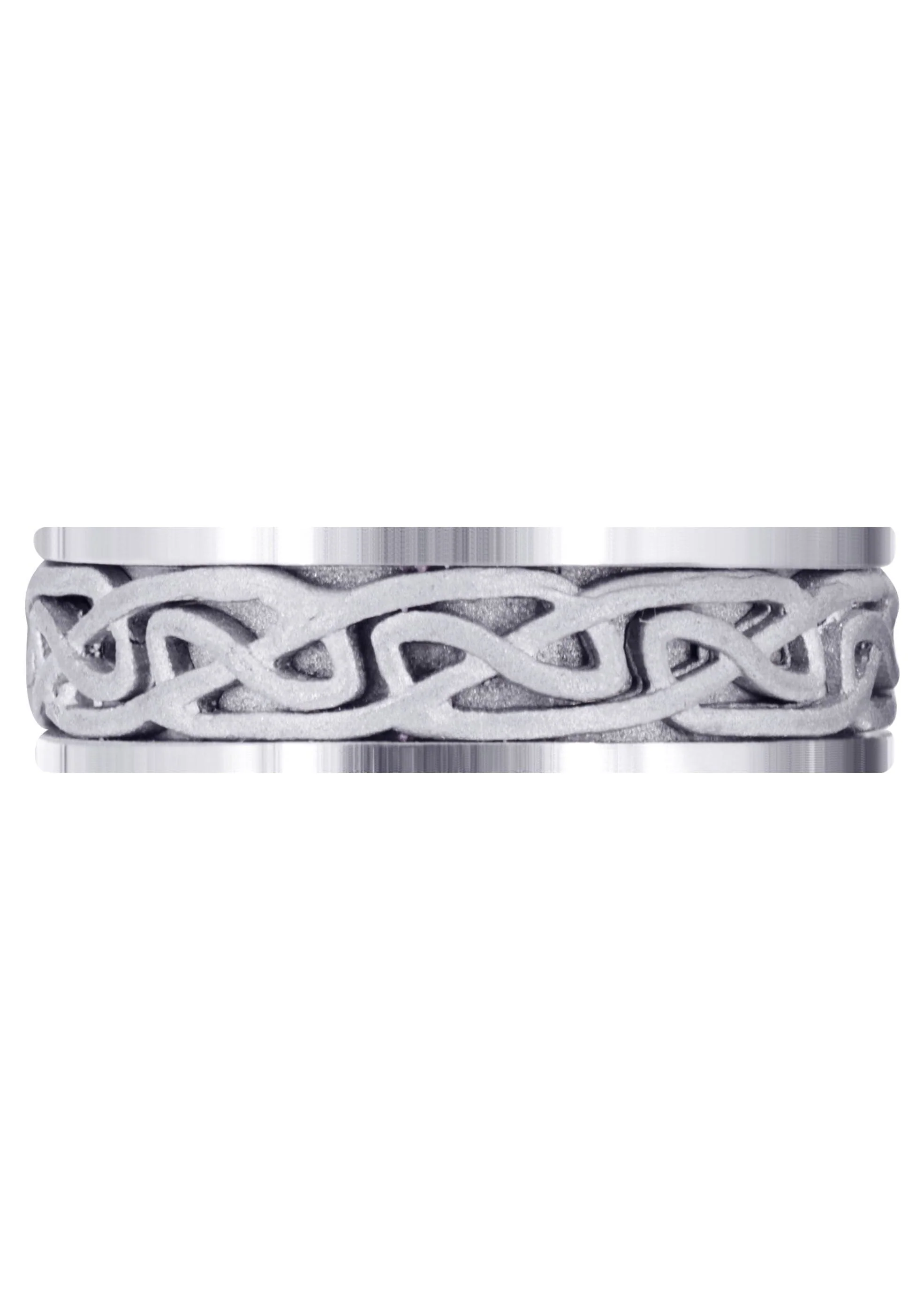 Celtic Mens Wedding Band | Sand Blast Finish (Ian) - Image 2