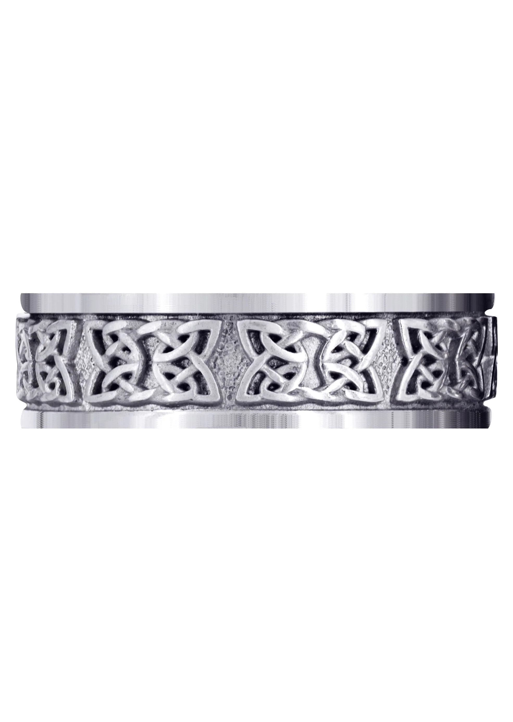 Celtic Mens Wedding Band | Sand Blast / High Polish Finish (Kaden) - Image 2