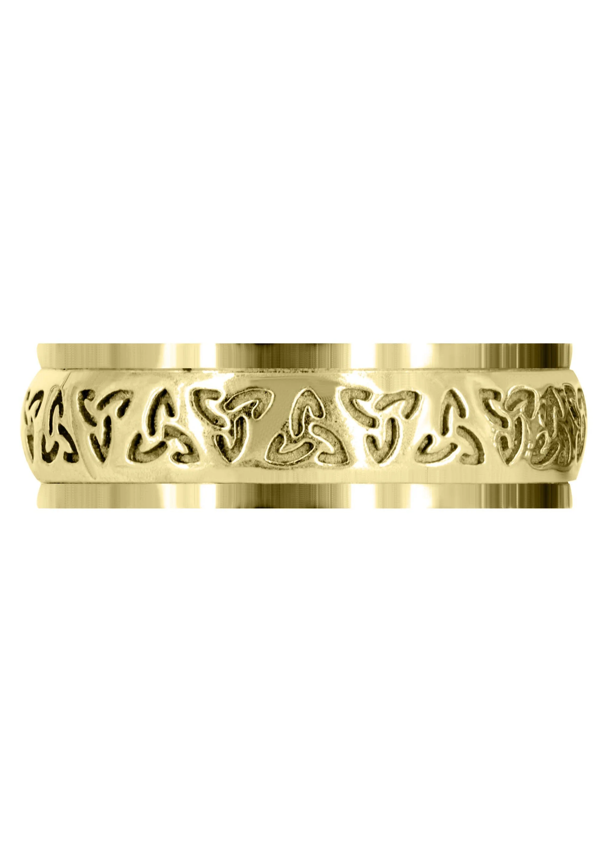 Yellow Gold Celtic Unique Mens Wedding Band | High Polish Finish (Raymond) - Image 2