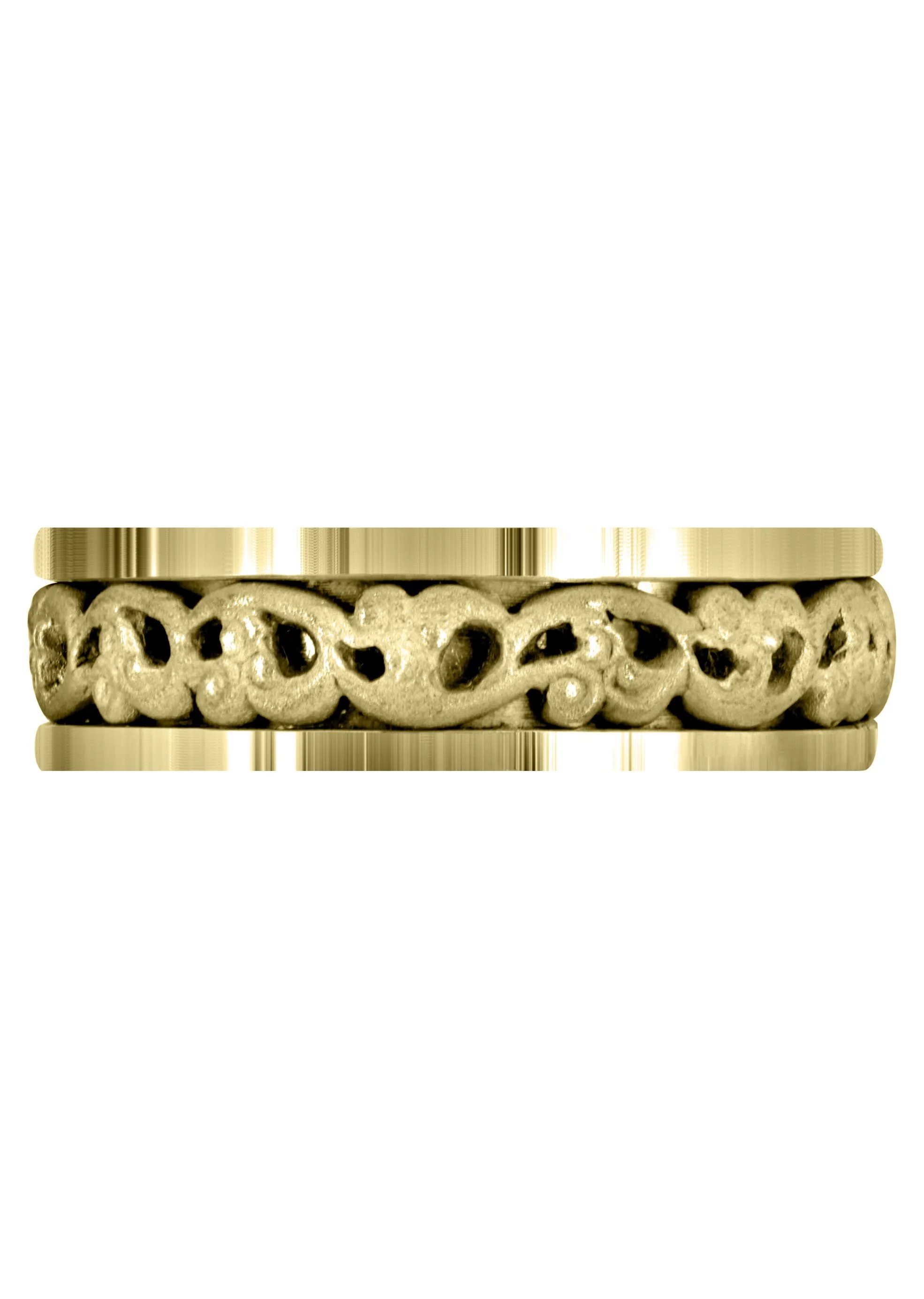 Yellow Gold Celtic Mens Wedding Band | Sand Blast Finish (Everett) - Image 2