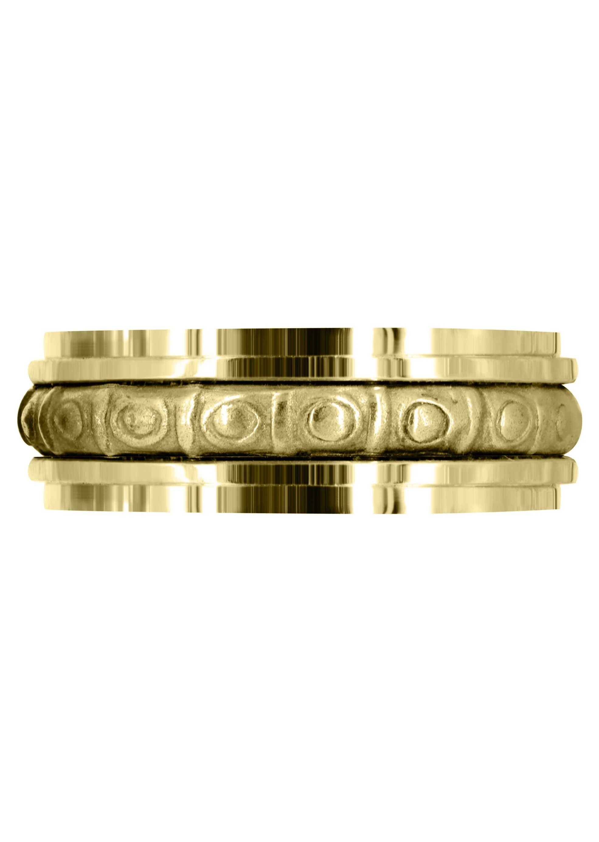 Yellow Gold Celtic Mens Wedding Band | Sand Blast / High Polish Finish (Brian) - Image 2