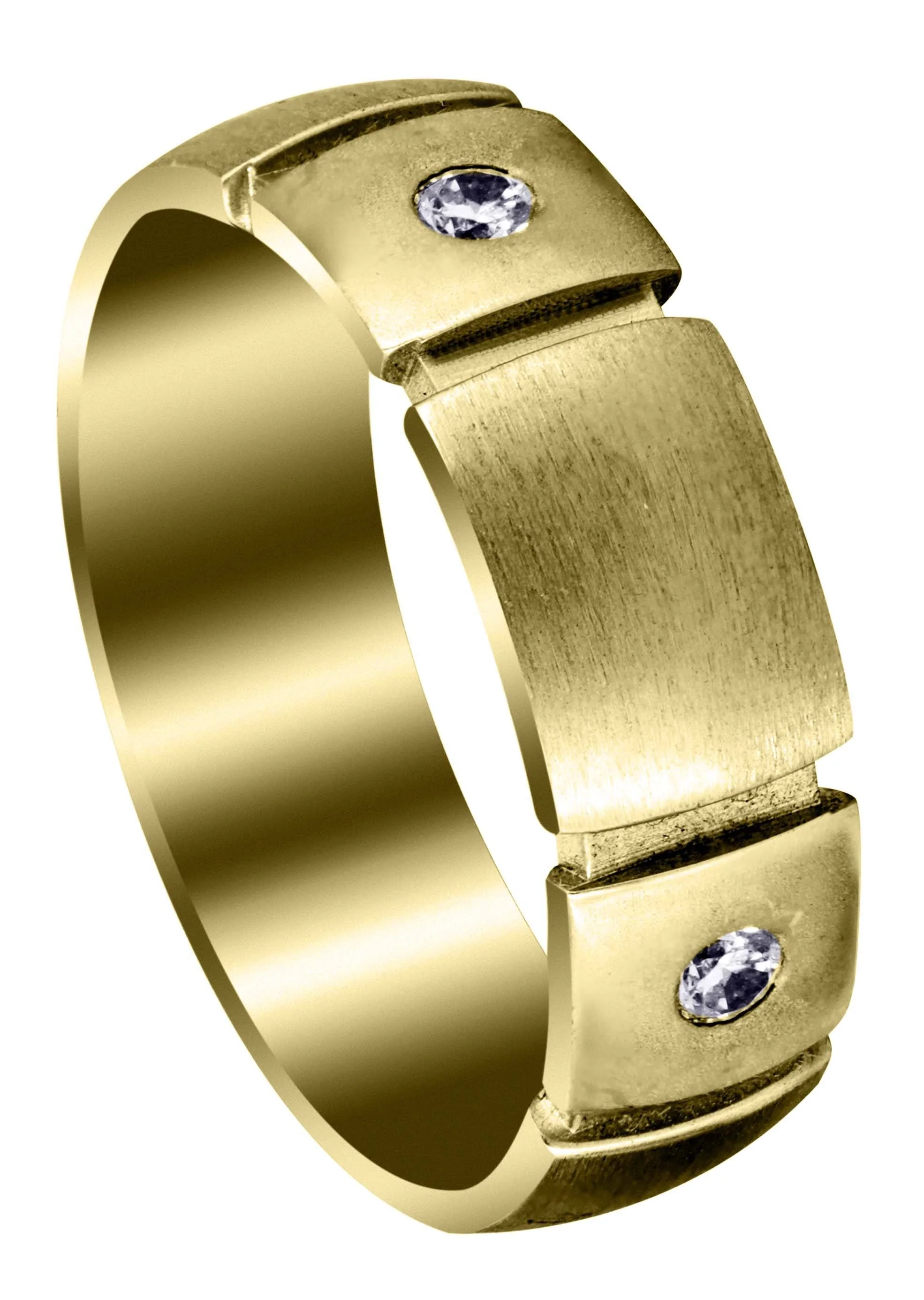 Yellow Gold Classic Mens Engagement Ring | 0.14 Carats (Eduardo)