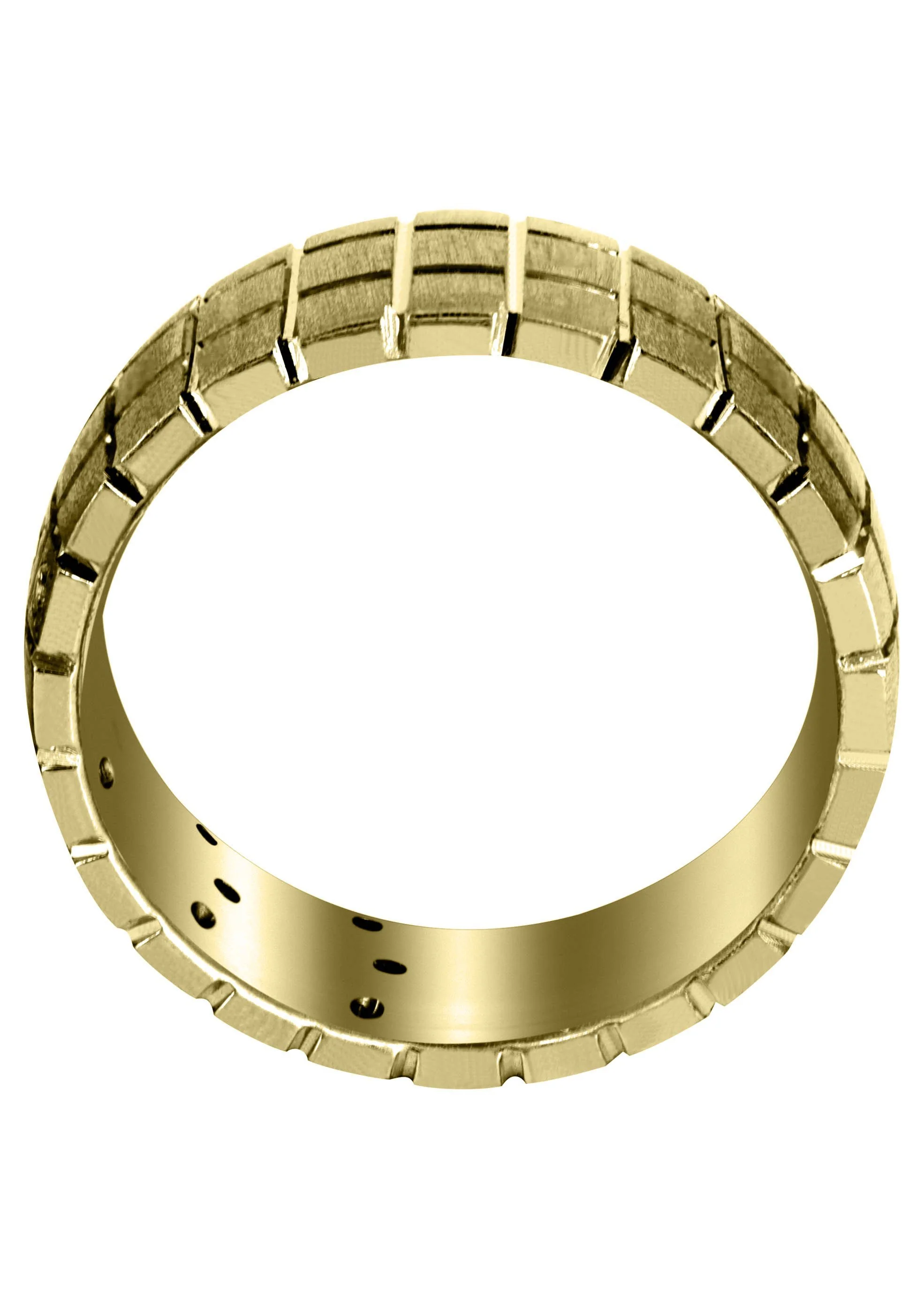 Yellow Gold Classic Diamond Mens Wedding Band | 0.18 Carats (Myles) - Image 3