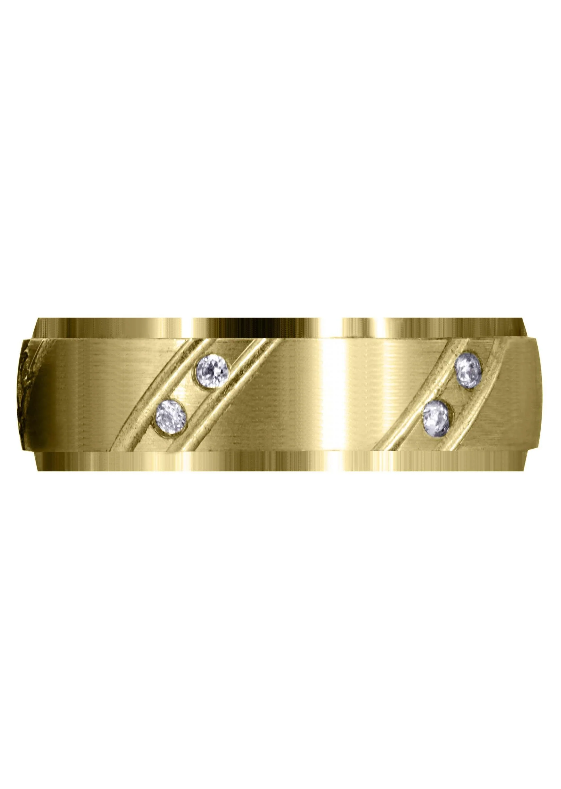 Yellow Gold Classic Diamond Mens Wedding Band | 0.18 Carats (Messiah) - Image 2