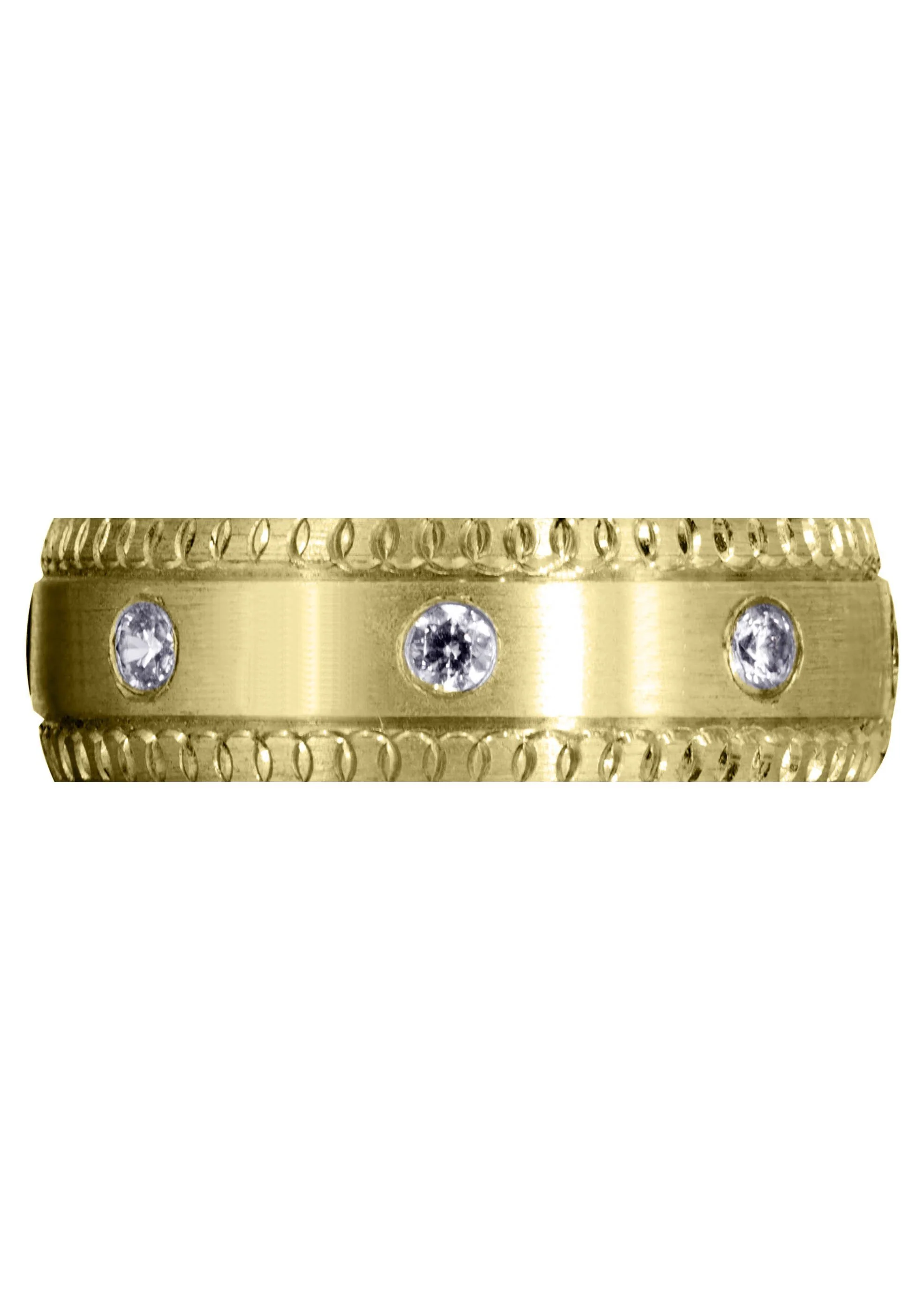 Yellow Gold Classic Diamond Mens Wedding Band | 0.4 Carats (Gage) - Image 2