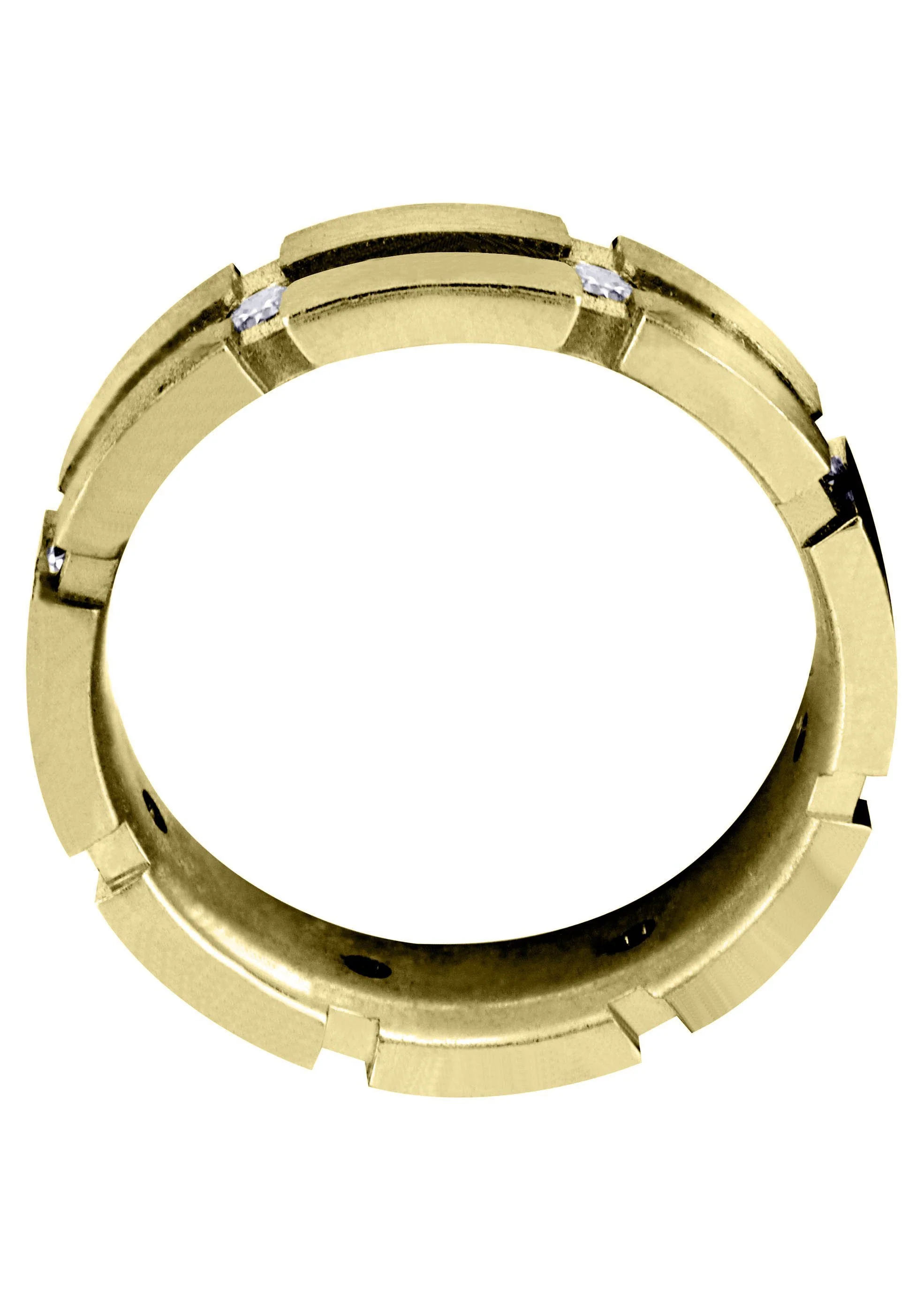 Yellow Gold Classic Diamond Mens Wedding Band | 0.4 Carats (Andres) - Image 3