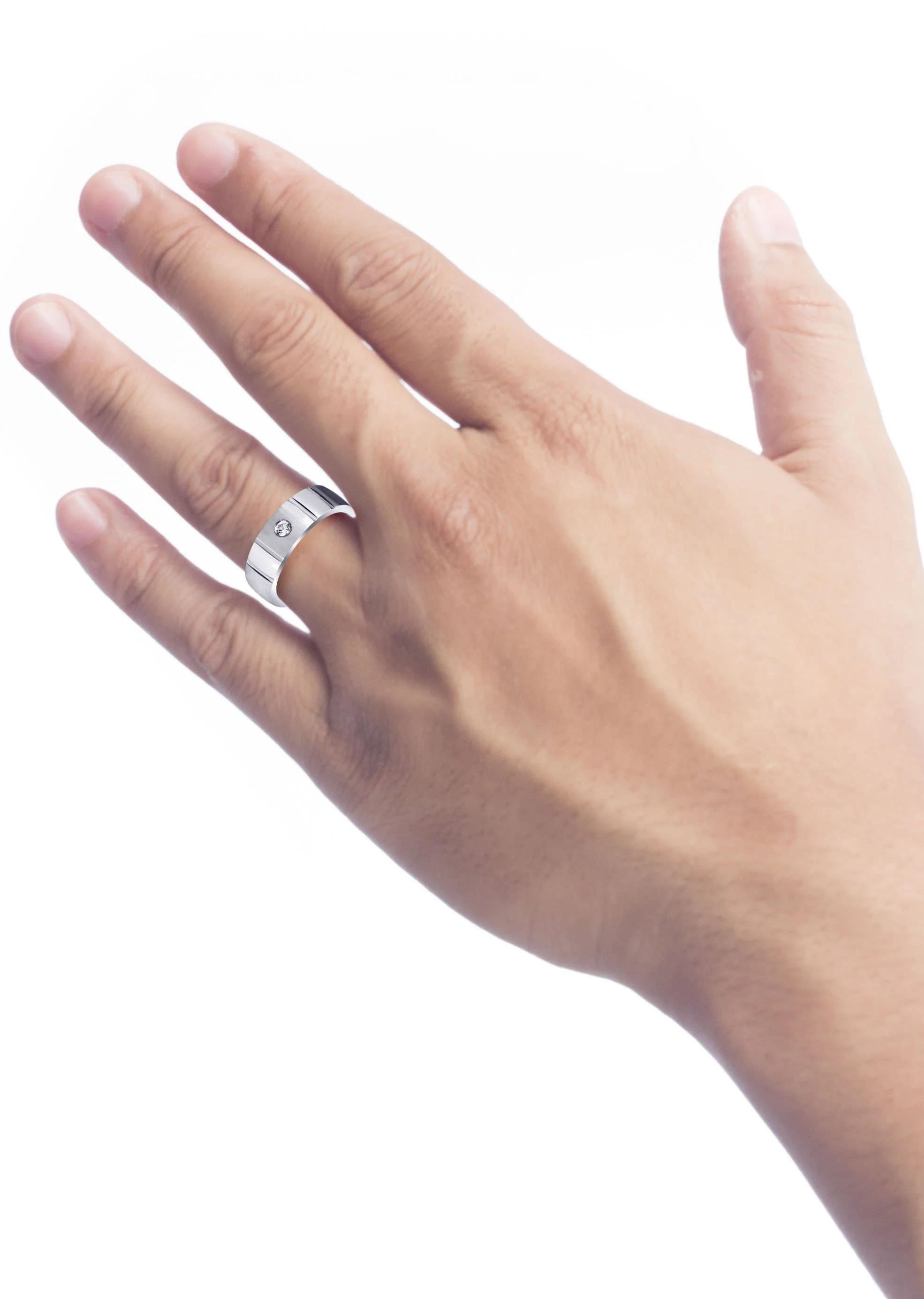 Contemporary Diamond Mens Wedding Band | 0.12 Carats (Dallas) - Image 4