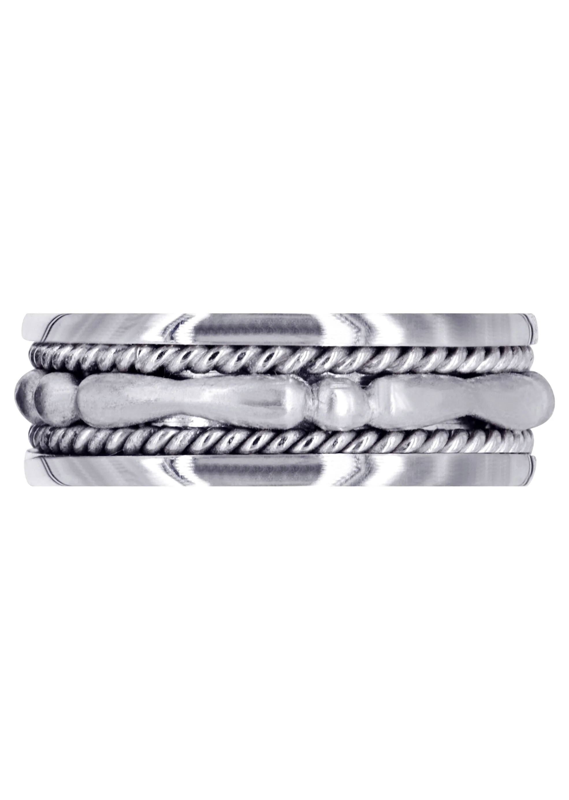 Contemporary Mens Wedding Band | Sand Blast Finish (Knox) - Image 2