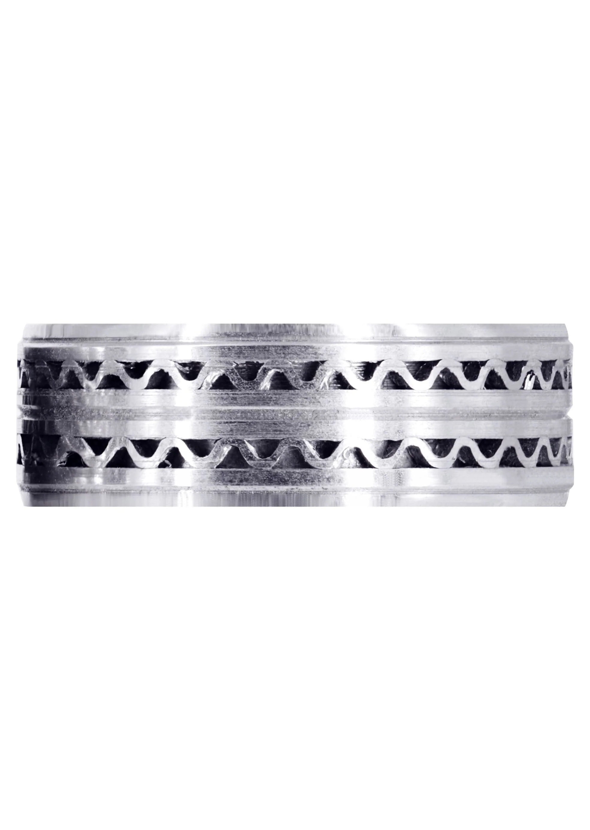 Contemporary Mens Wedding Band | Satin Finish (Zayden) - Image 2