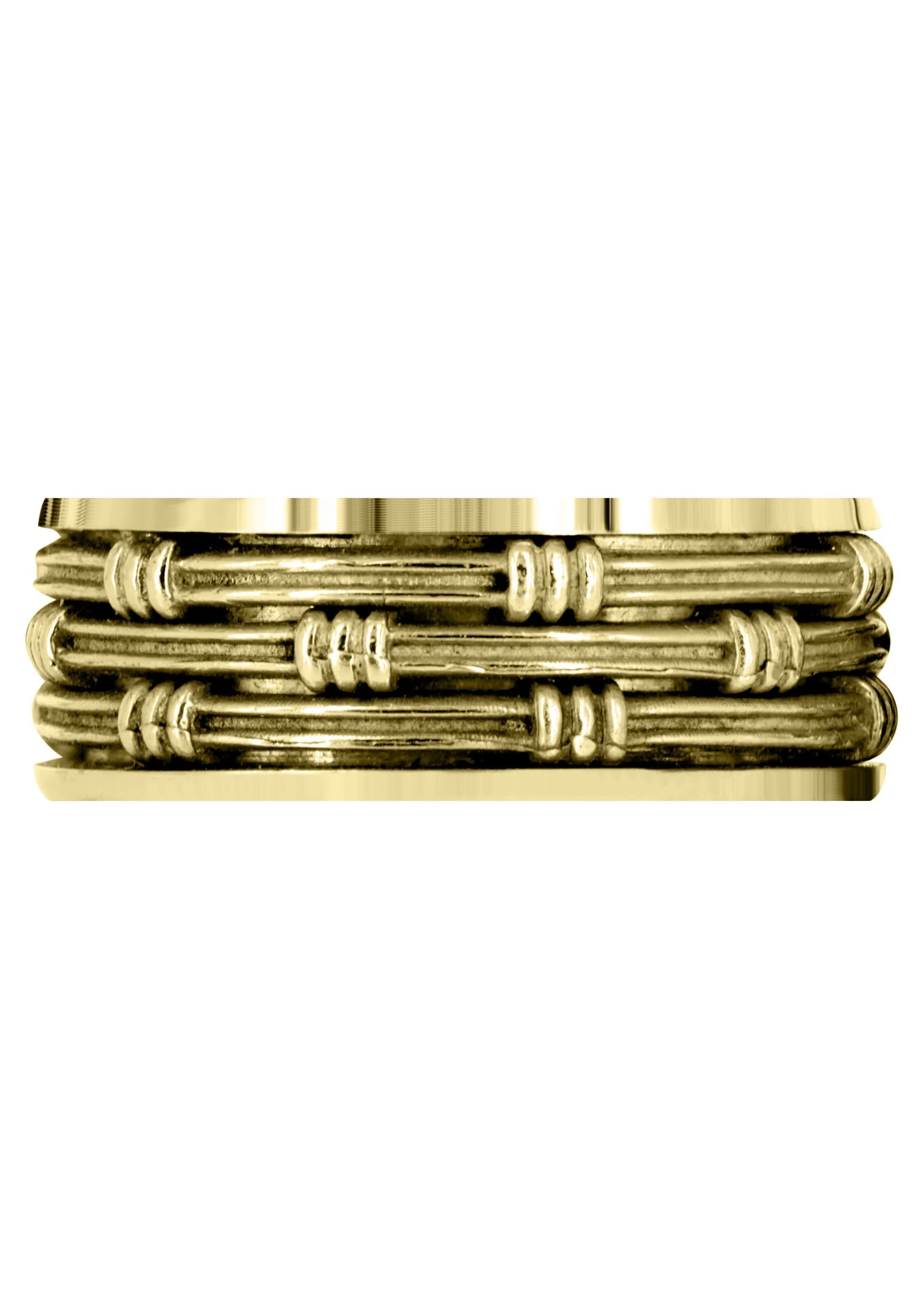 Yellow Gold Contemporary Mens Wedding Band | High Polish Finish - Image 2