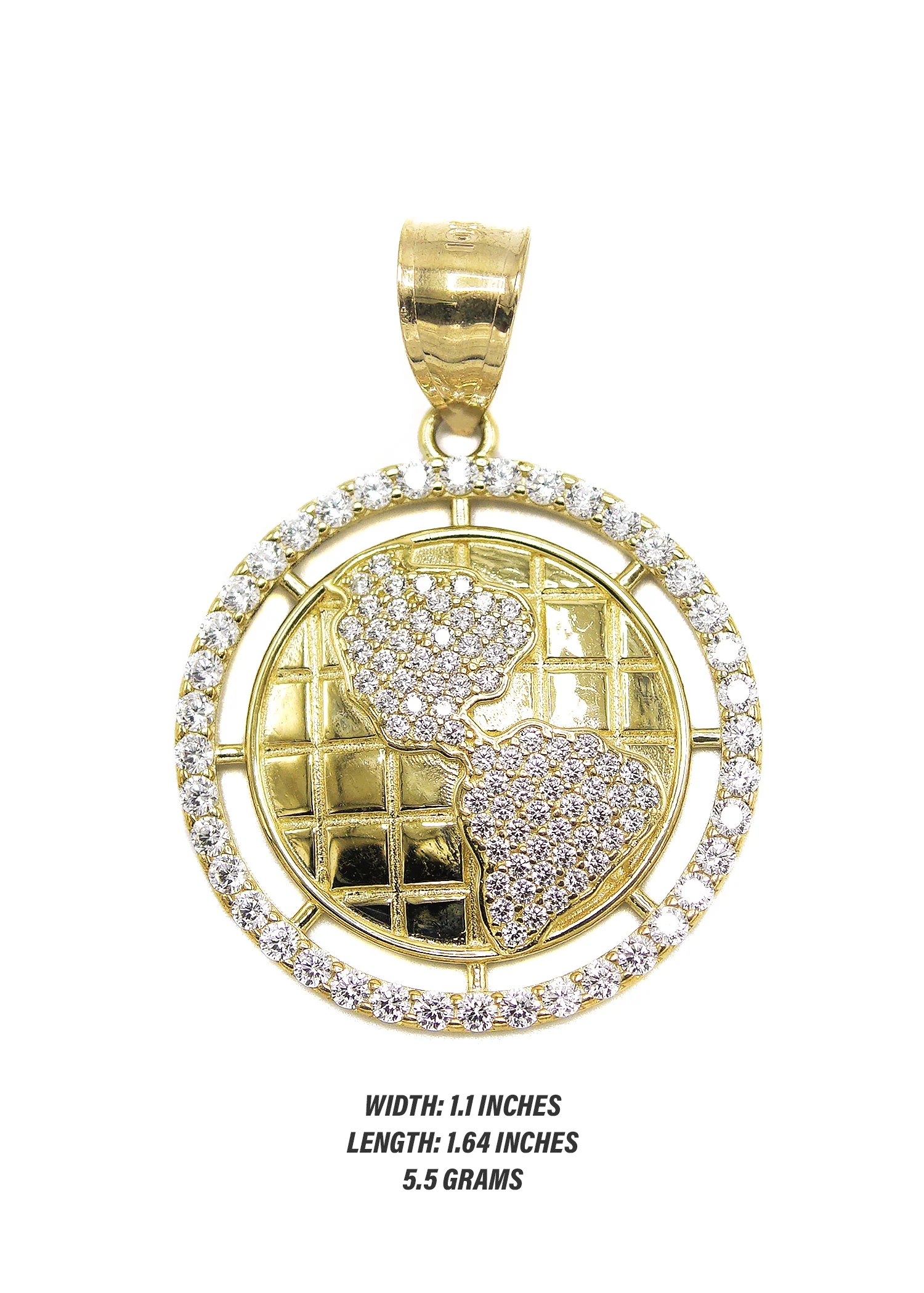 10KGold World Pendant  Gold | 5.5 Grams - Image 2