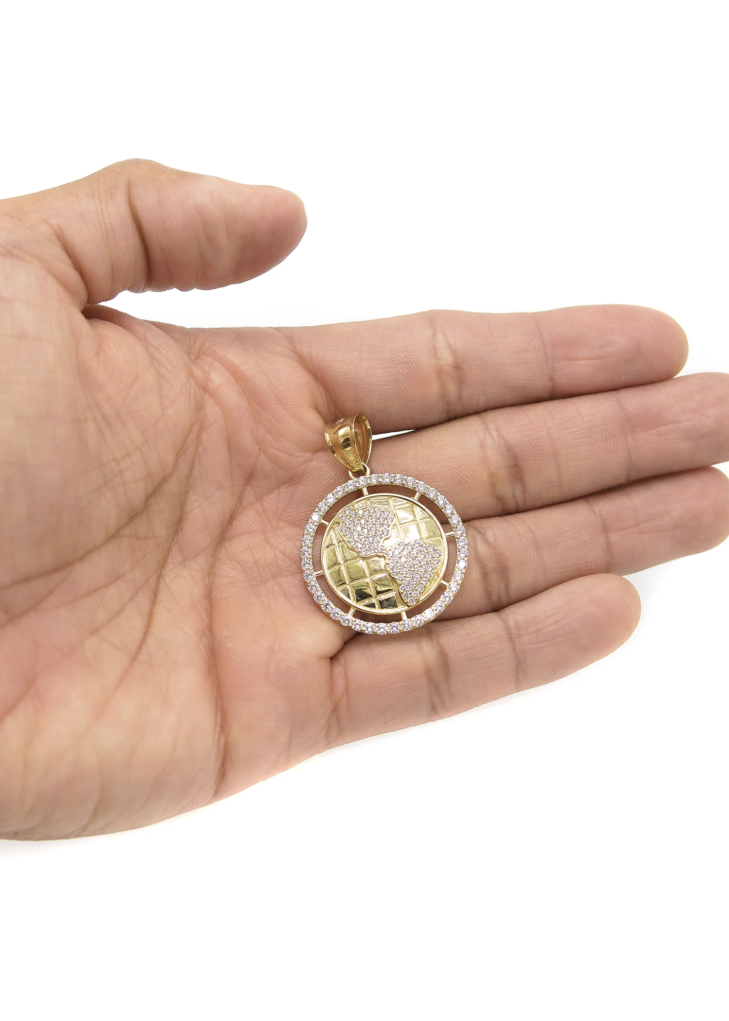 10KGold World Pendant  Gold | 5.5 Grams - Image 3