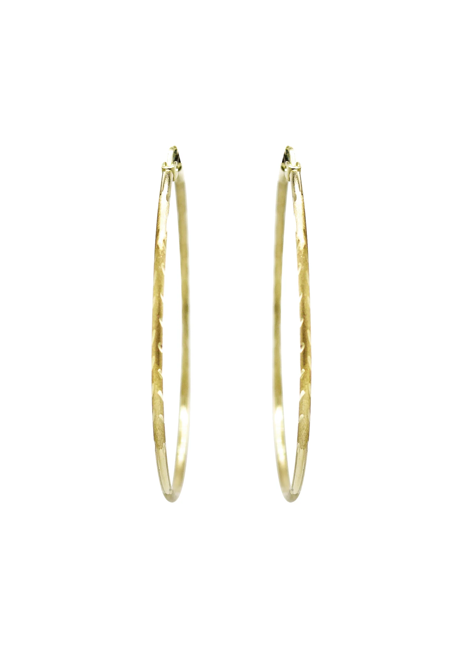 10K Womens Gold Hoop Earrings | Customizable Size - Image 4