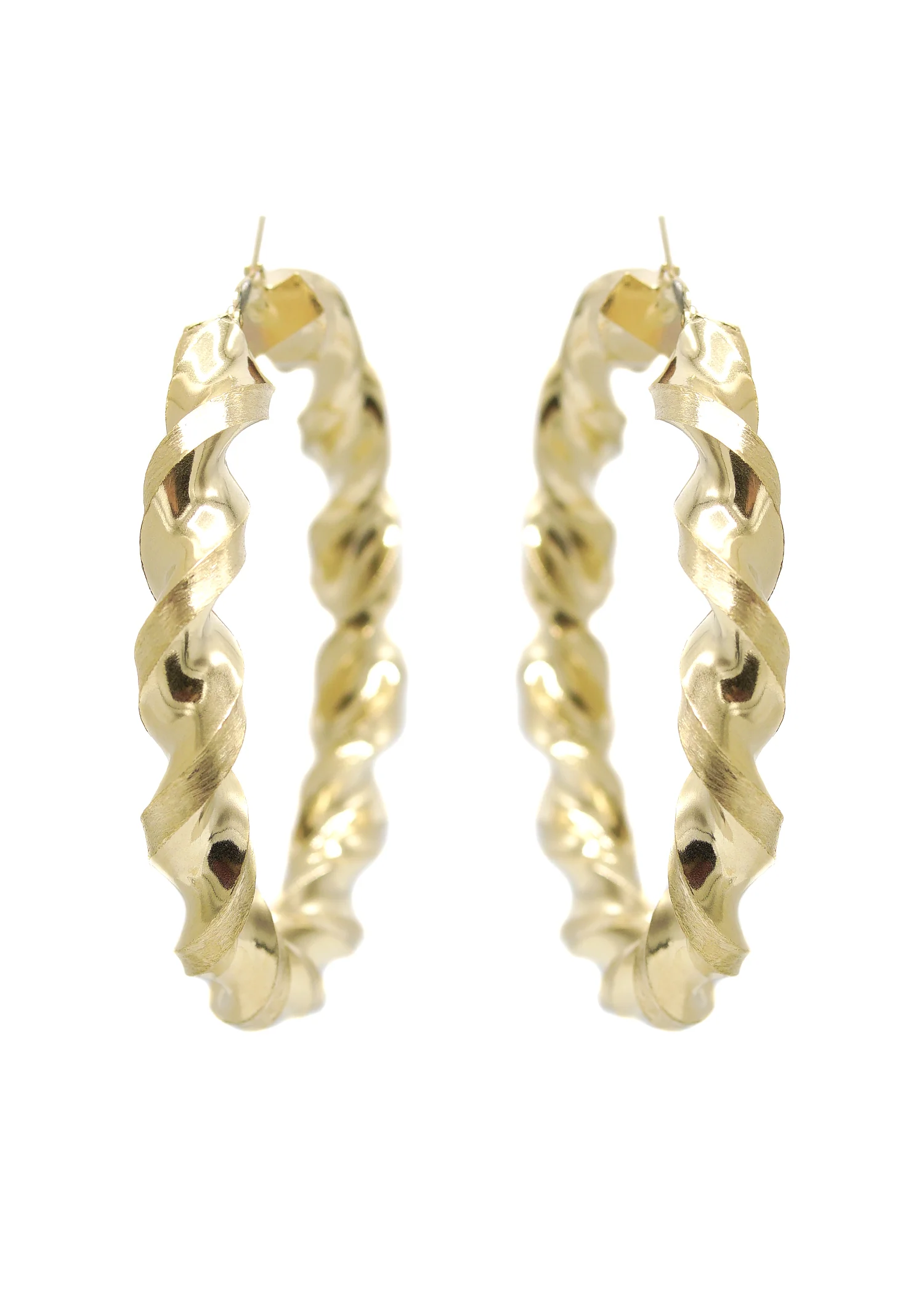 10K Womens Gold Hoop Earrings | Customizable Size - Image 4