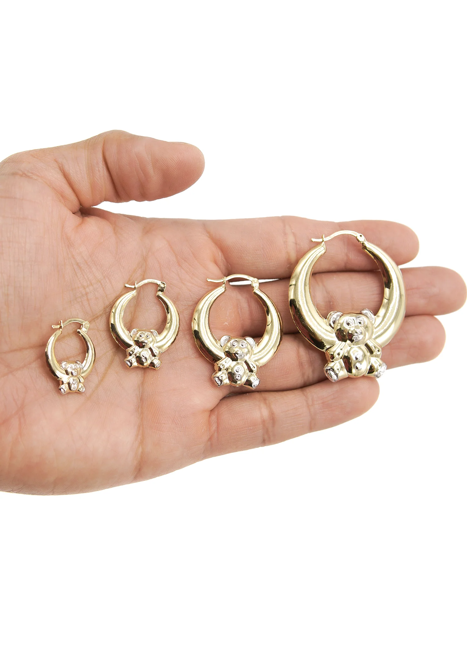 10K Womens Gold Hoop Earrings | Customizable Size - Image 2