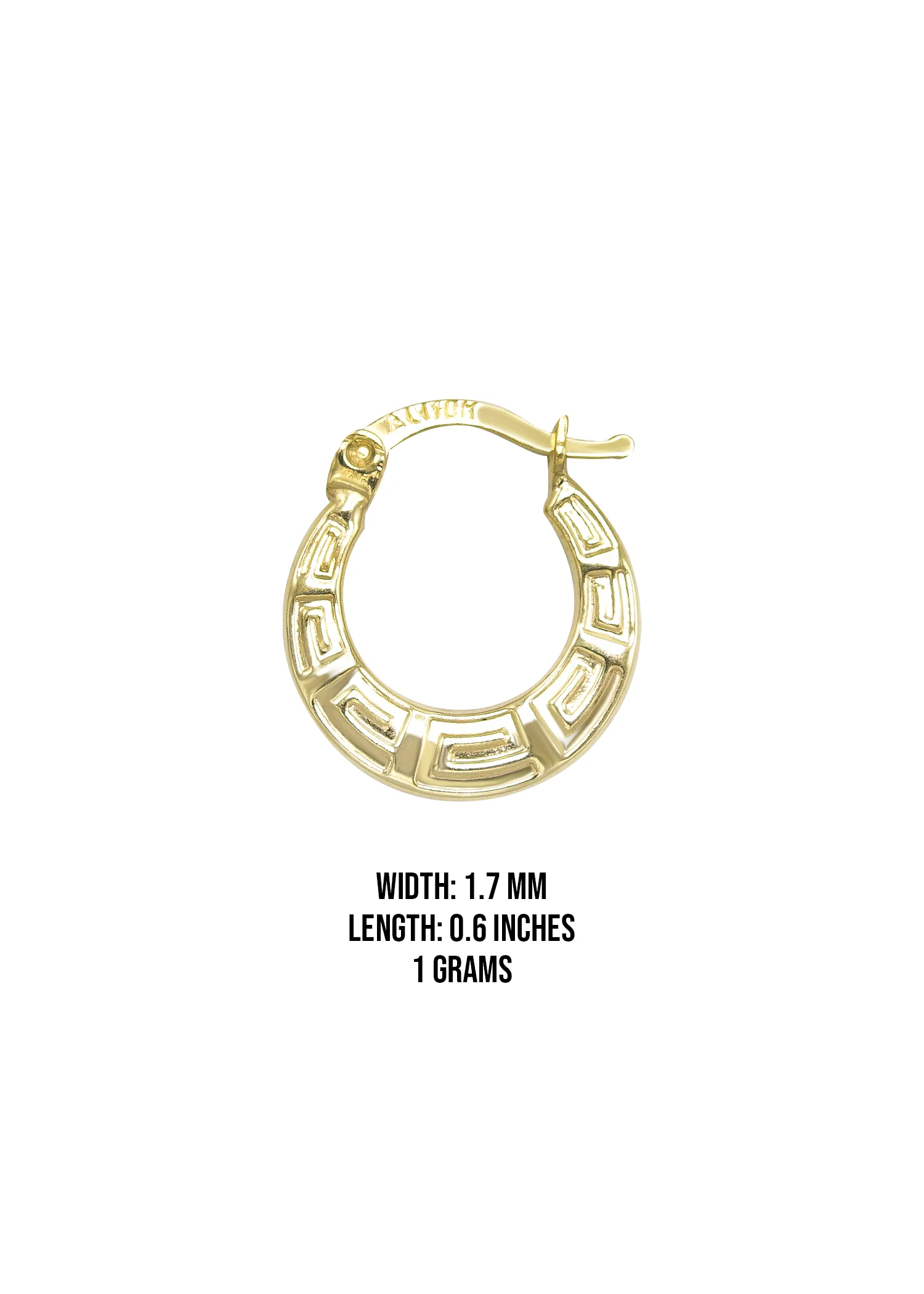 10K Womens Gold Hoop Earrings - Image 3