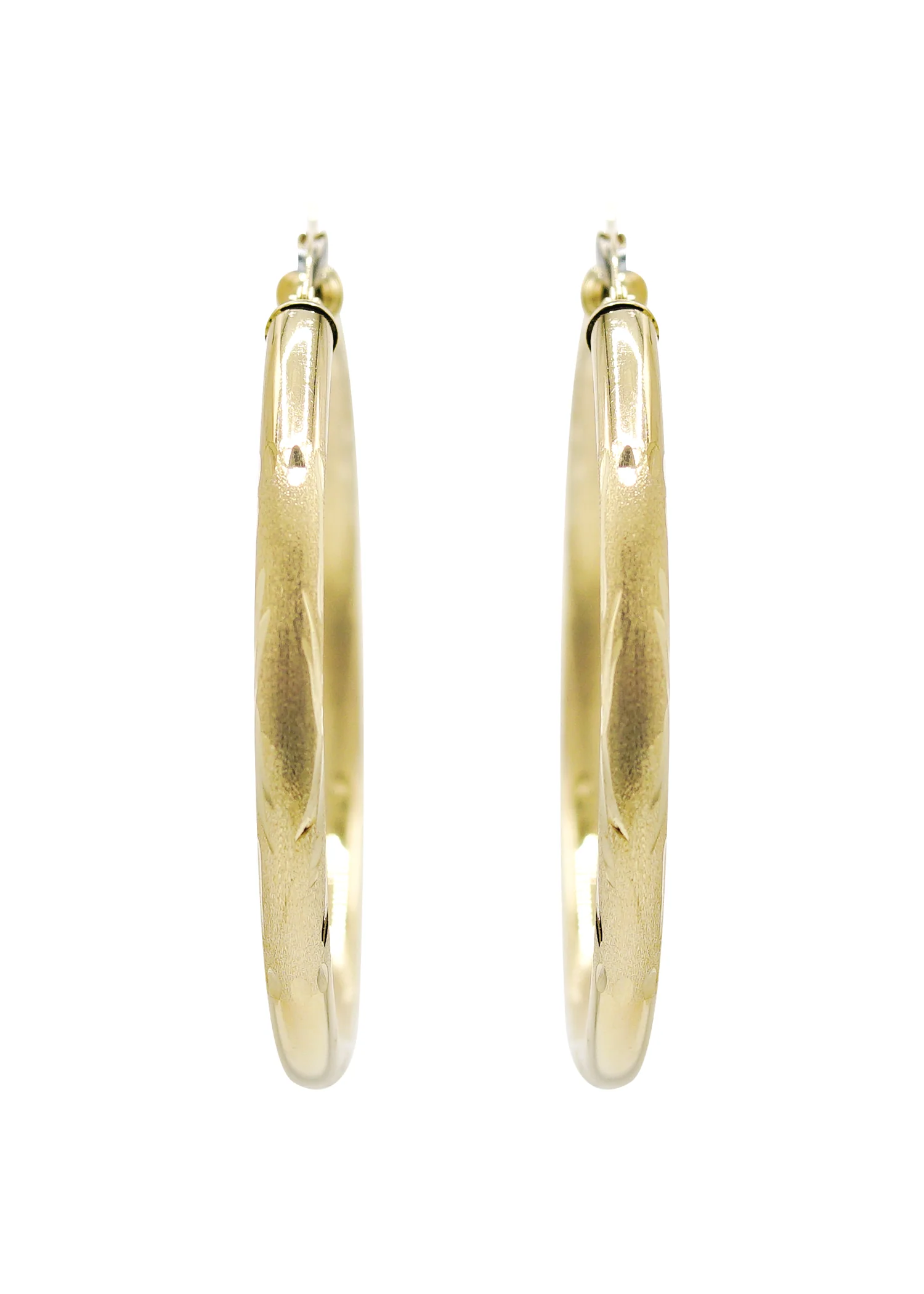 10K Womens Gold Hoop Earrings | Customizable Size - Image 4