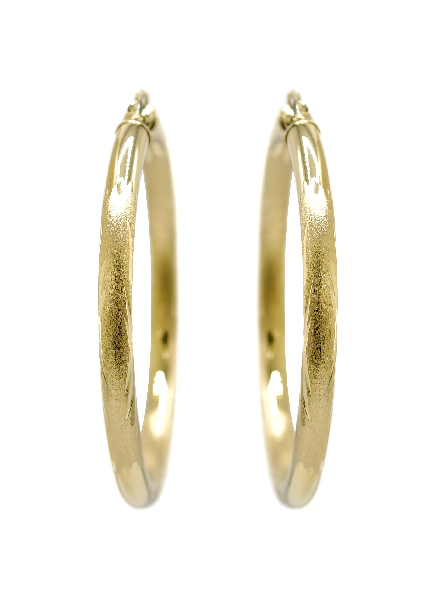 10K Womens Gold Hoop Earrings | Customizable Size - Image 4