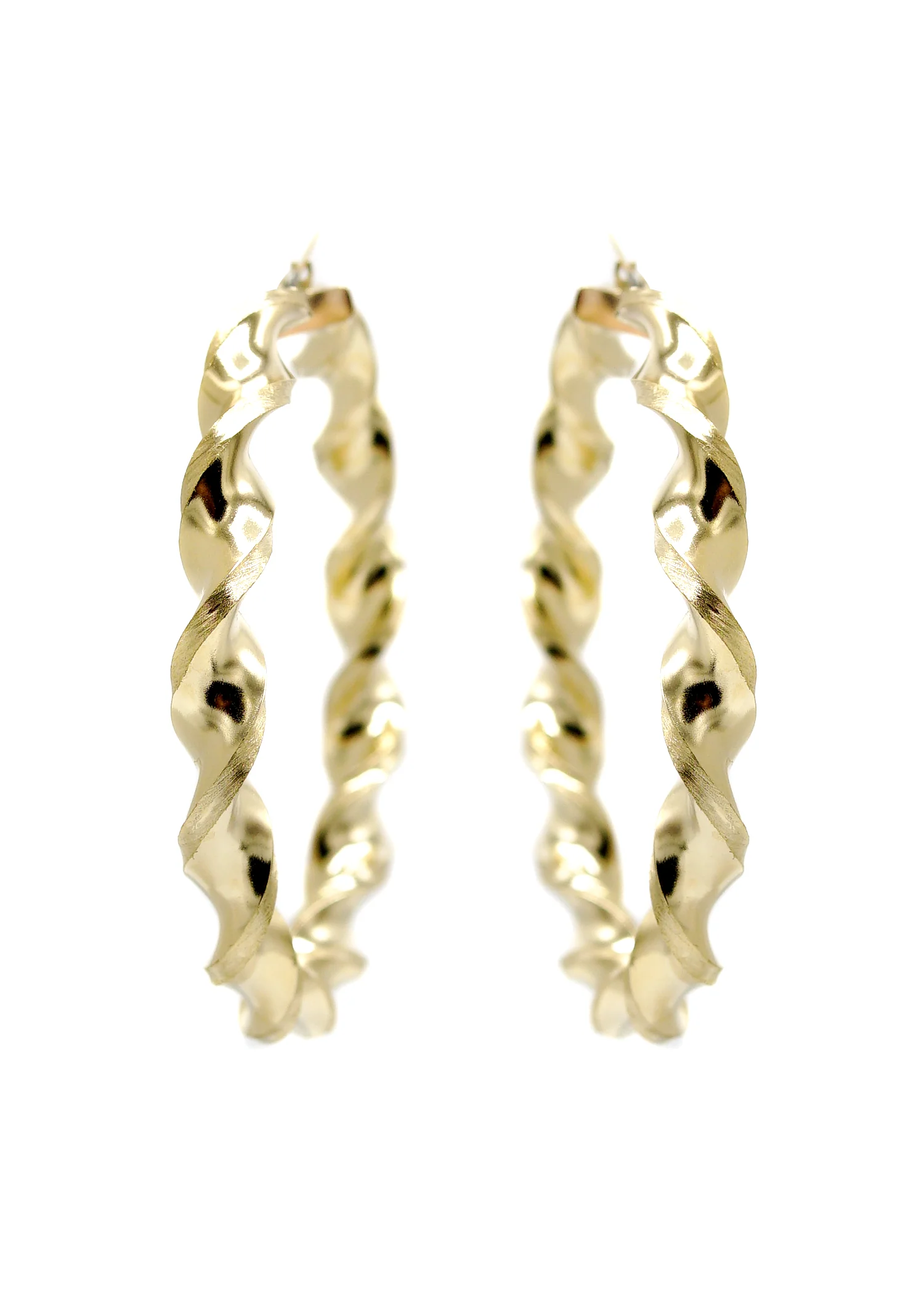 10K Womens Gold Hoop Earrings | Customizable Size - Image 4