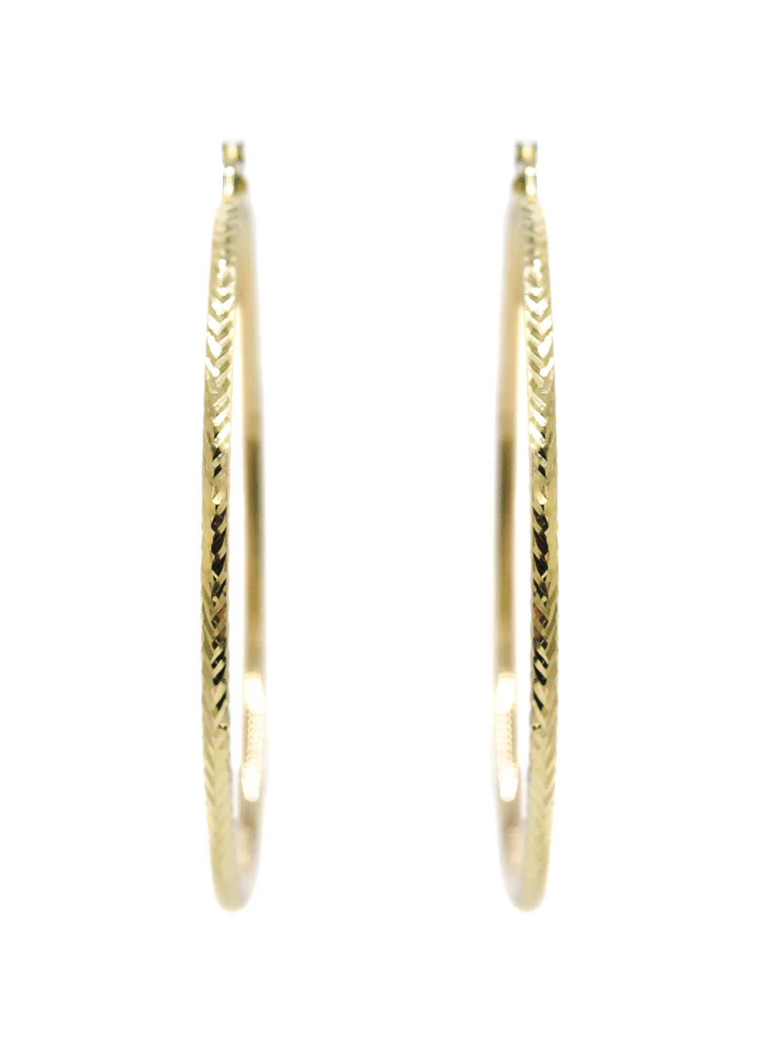 10K Womens Gold Hoop Earrings | Customizable Size - Image 4