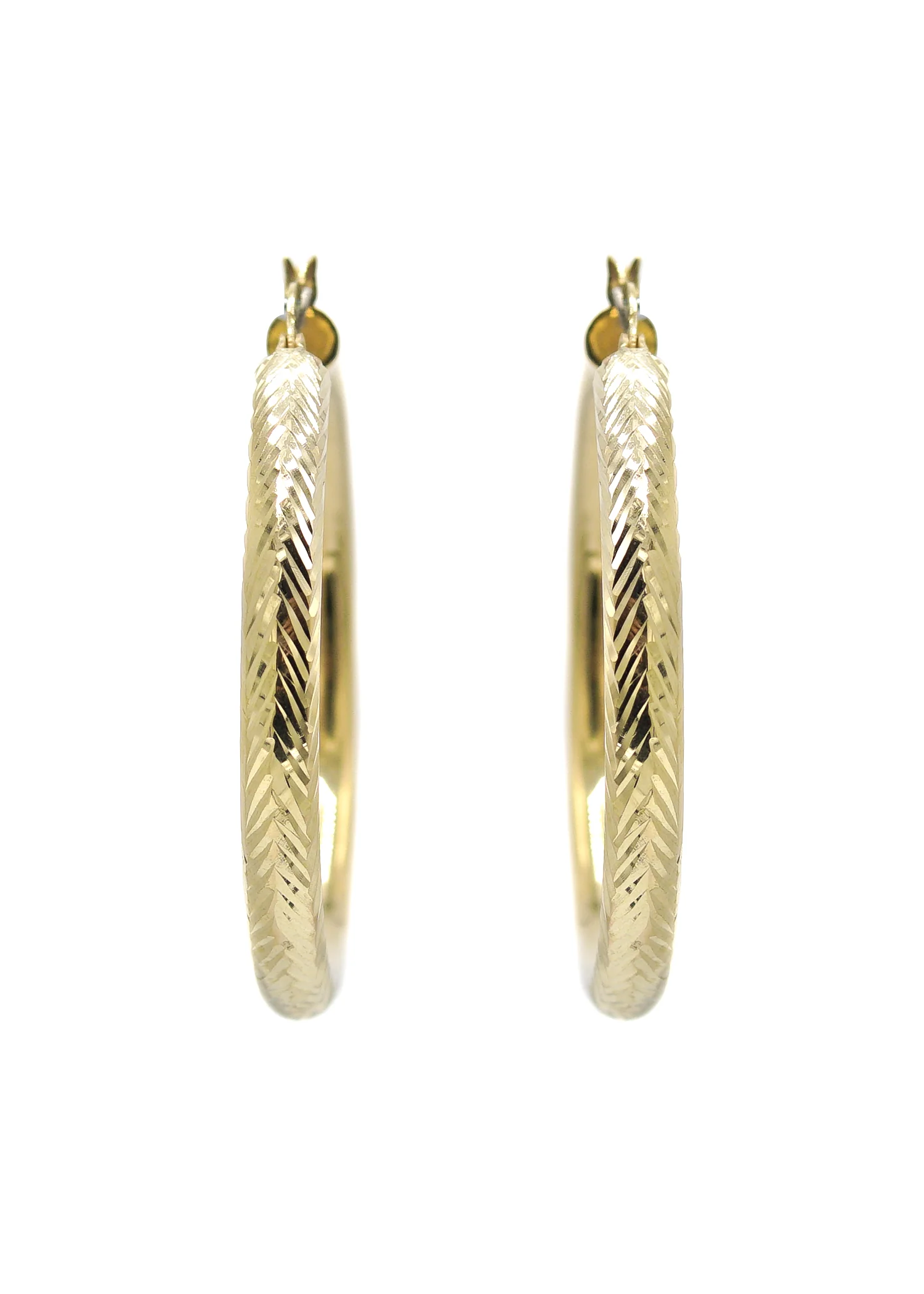 10K Womens Gold Hoop Earrings | Customizable Size - Image 4