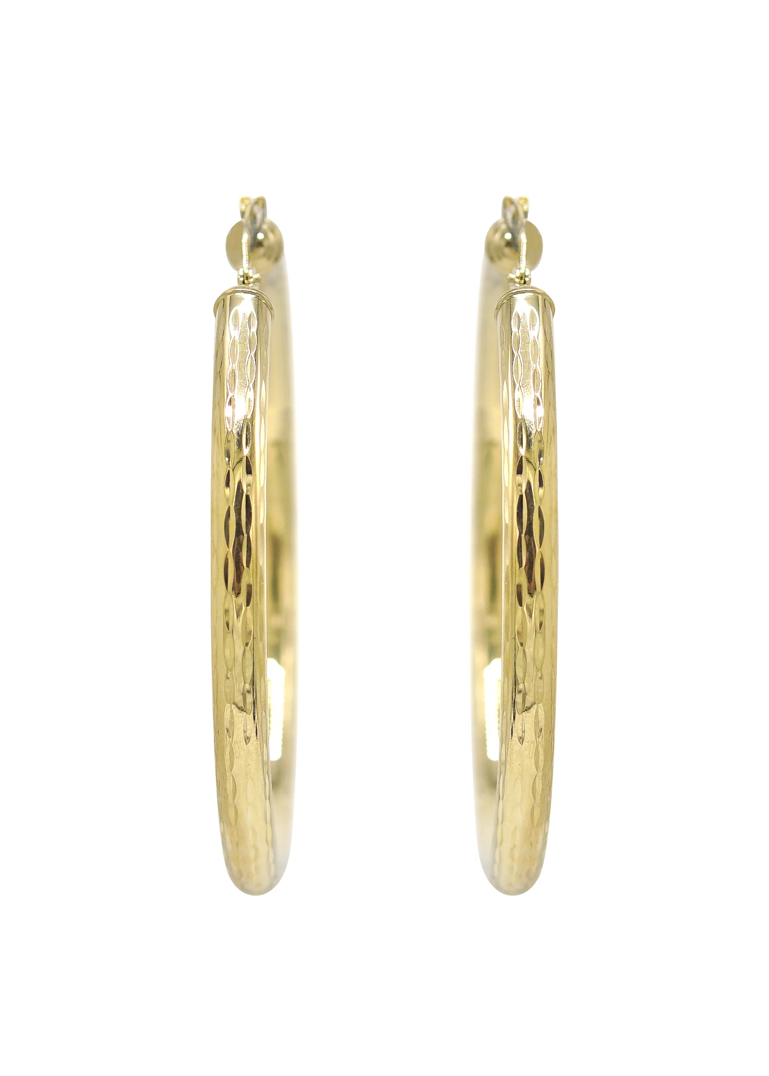 10K Womens Gold Hoop Earrings | Customizable Size - Image 4