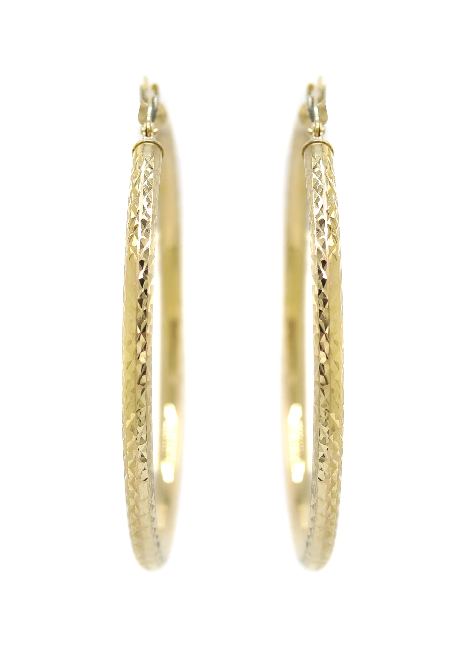 10K Womens Gold Hoop Earrings | Customizable Size - Image 4
