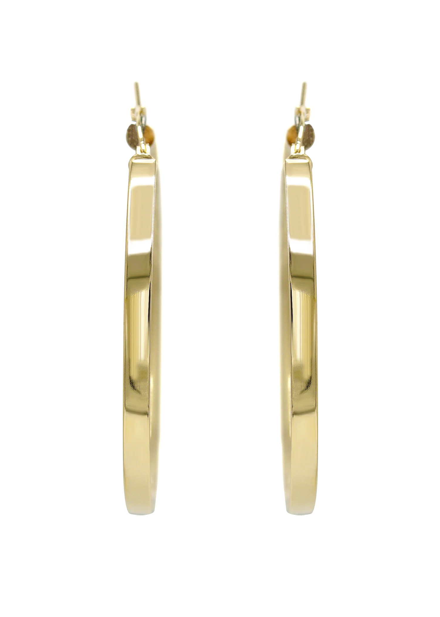 10K Womens Gold Hoop Earrings | Customizable Size - Image 4