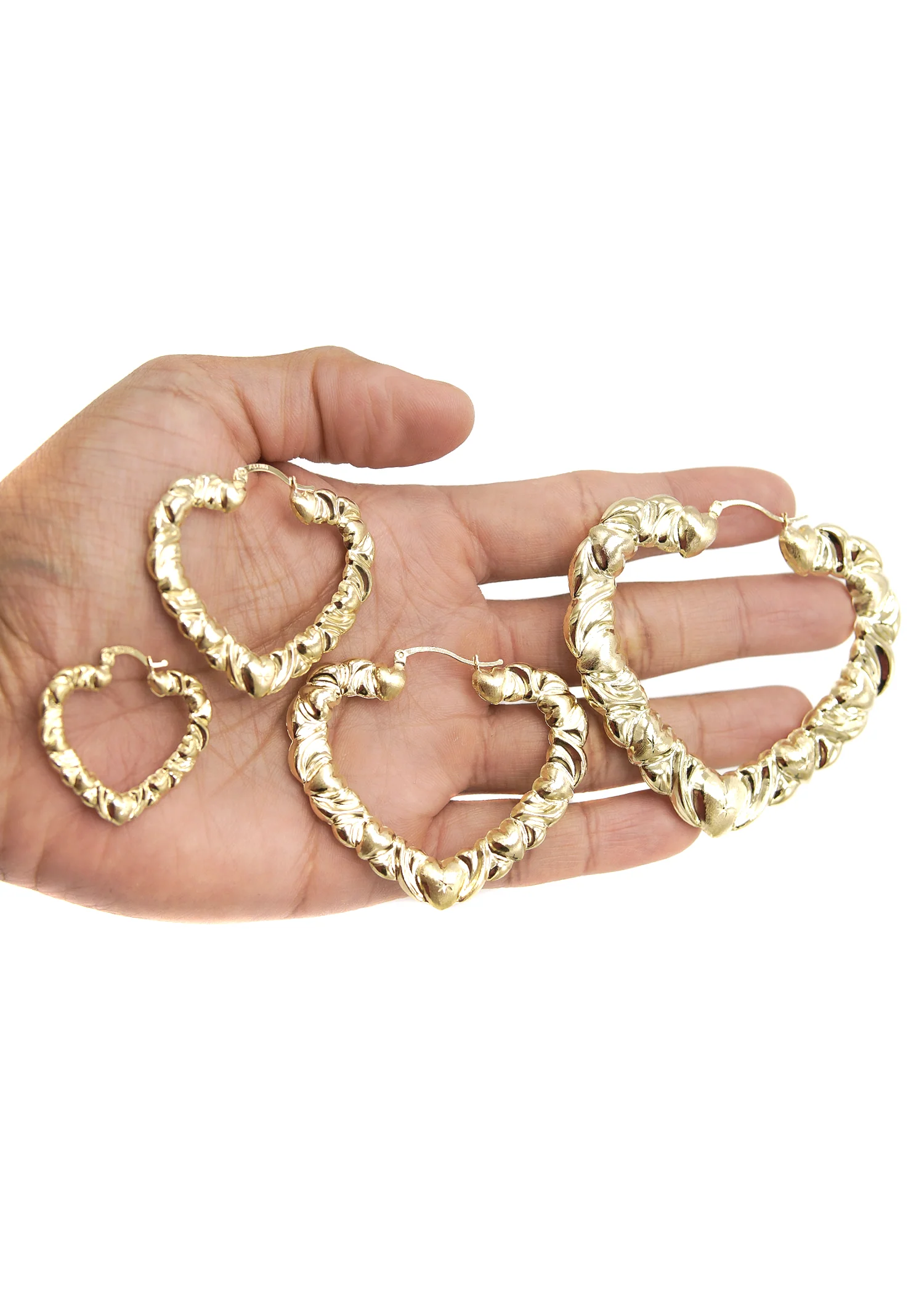 10K Womens Gold Hoop Earrings | Customizable Size - Image 2