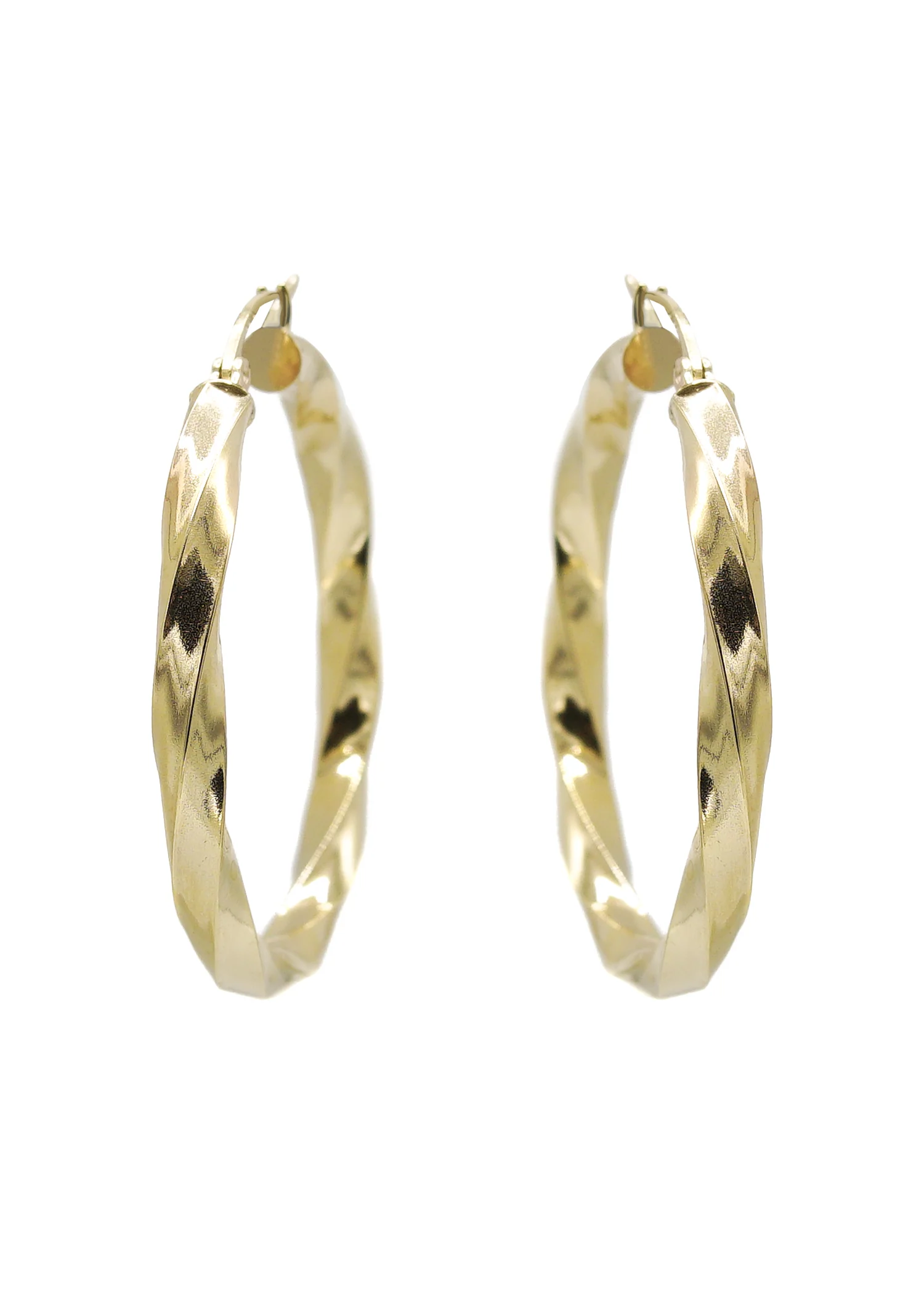 10K Womens Gold Hoop Earrings | Customizable Size - Image 4